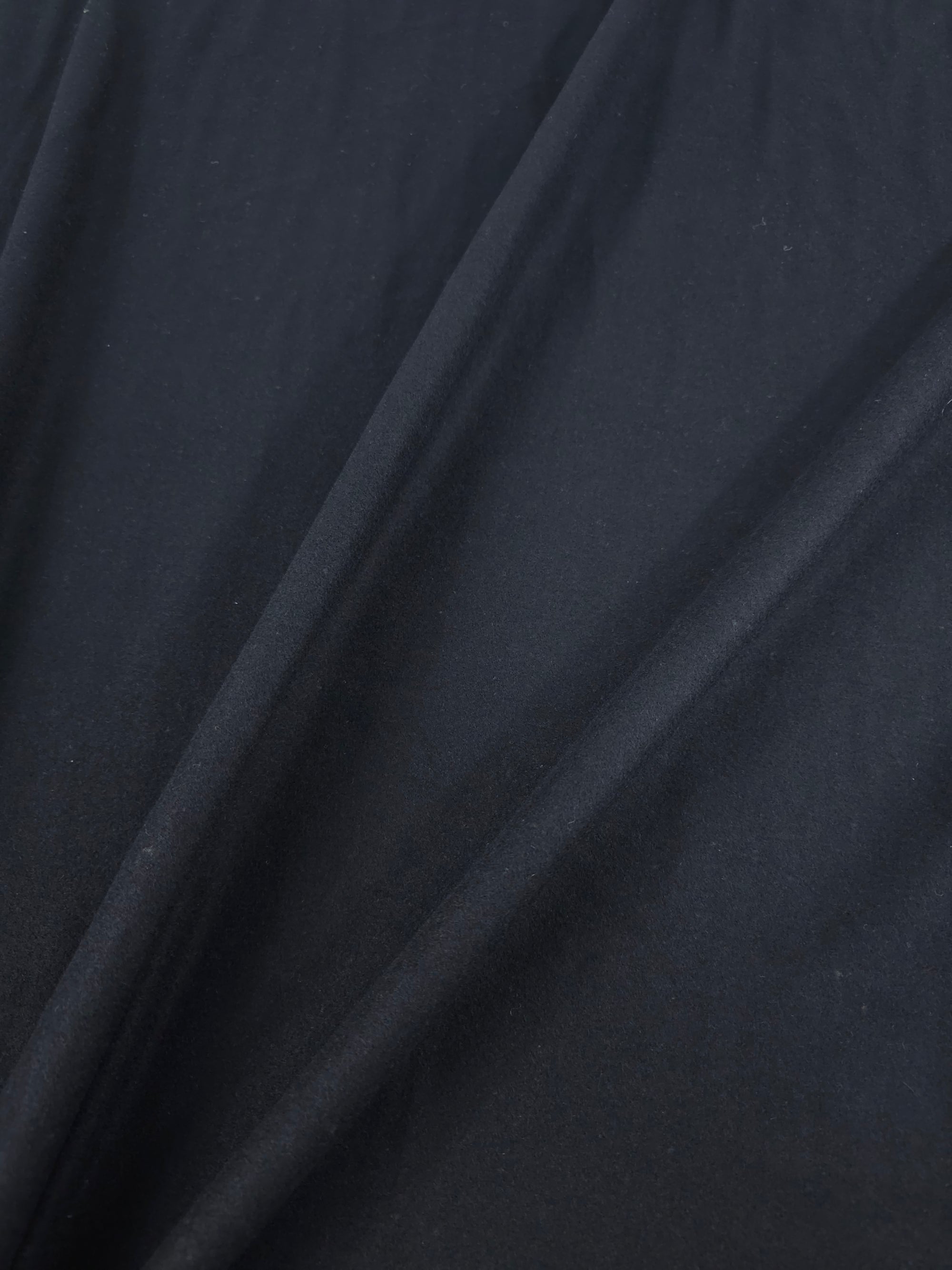 Black Mediumweight 100% Melton Wool *ABRAHAM MOON*