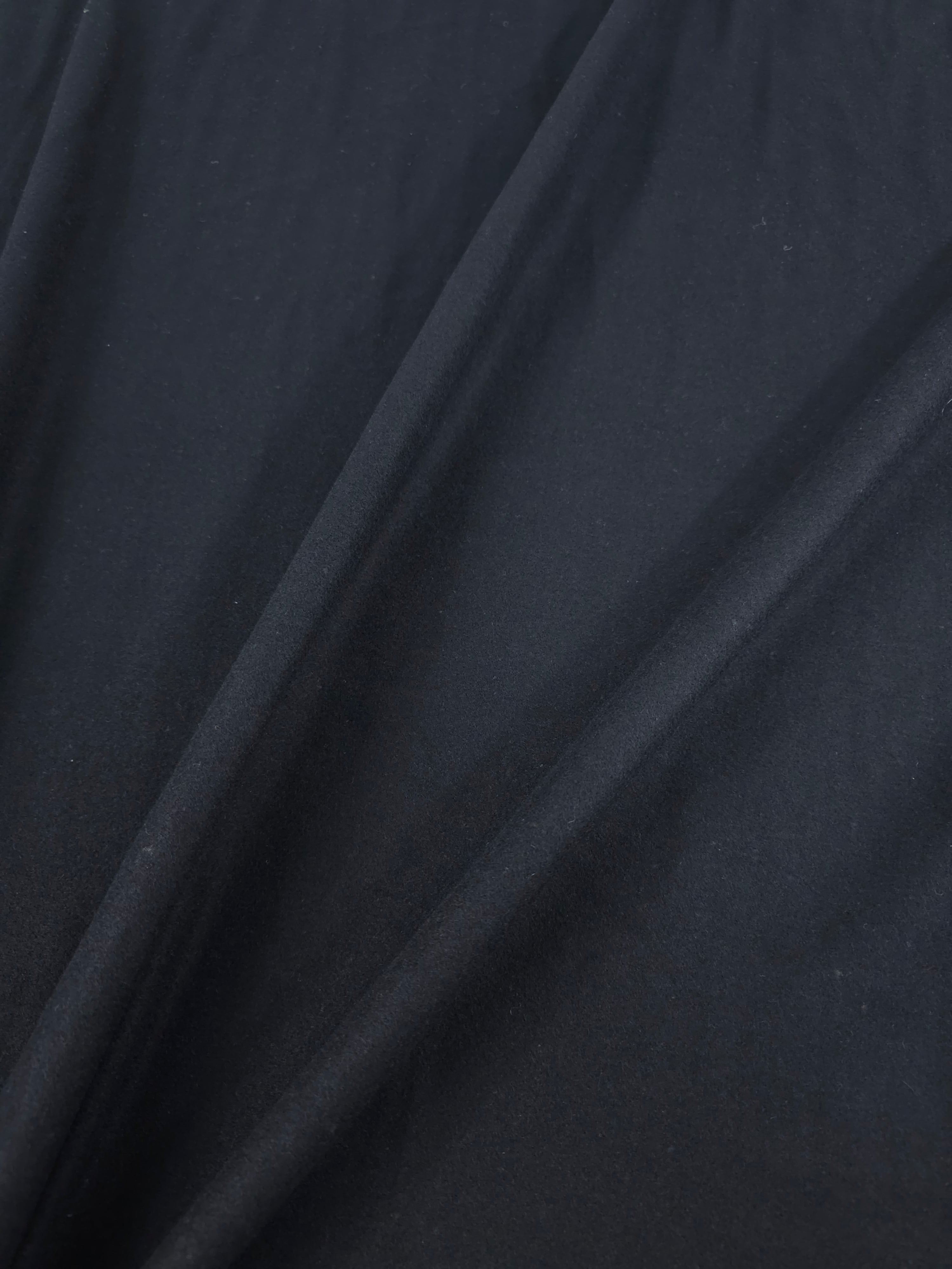 Black Mediumweight 100% Melton Wool *ABRAHAM MOON*