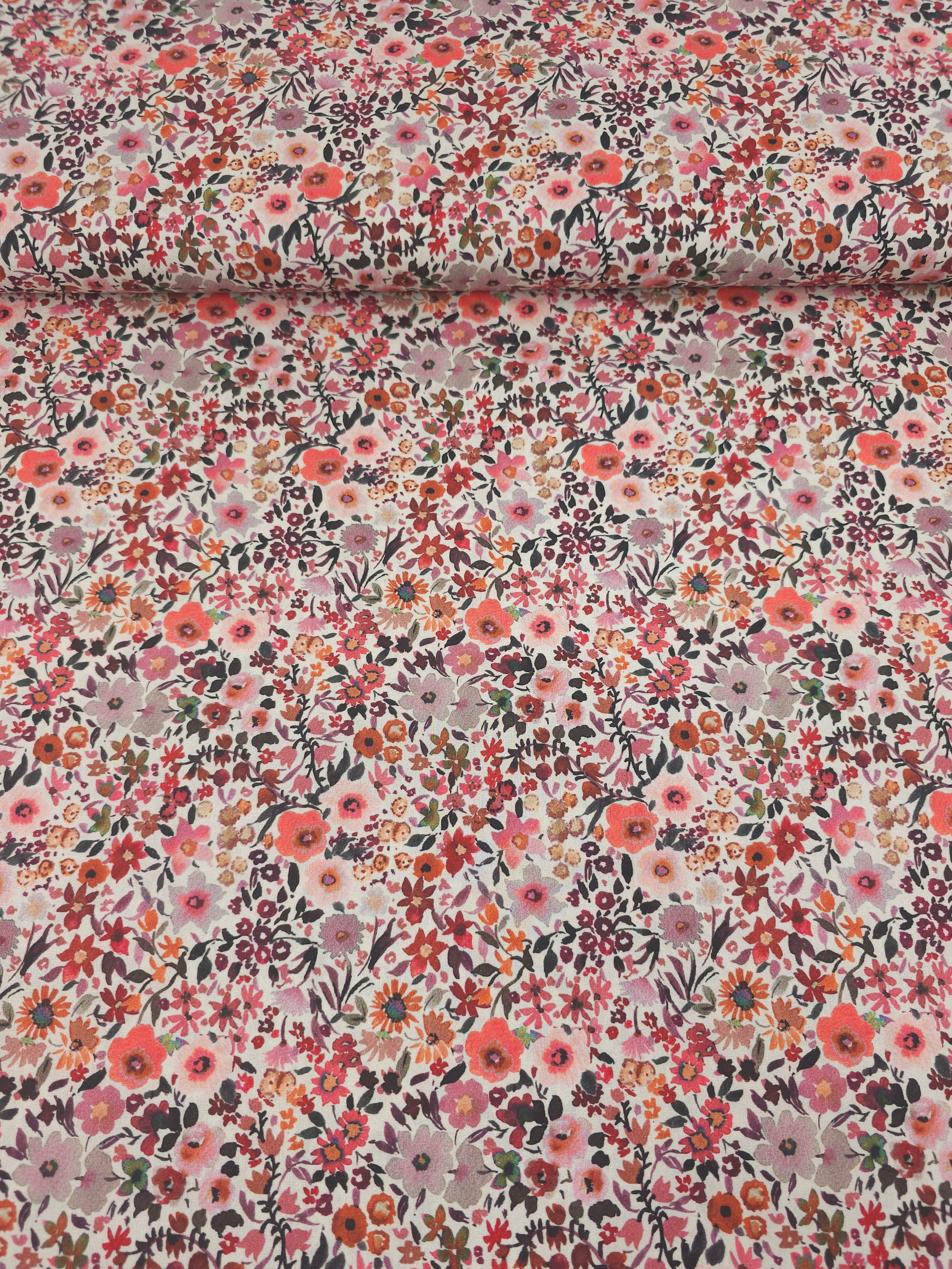 Spring Watercolour Florals 100% Cotton 57"