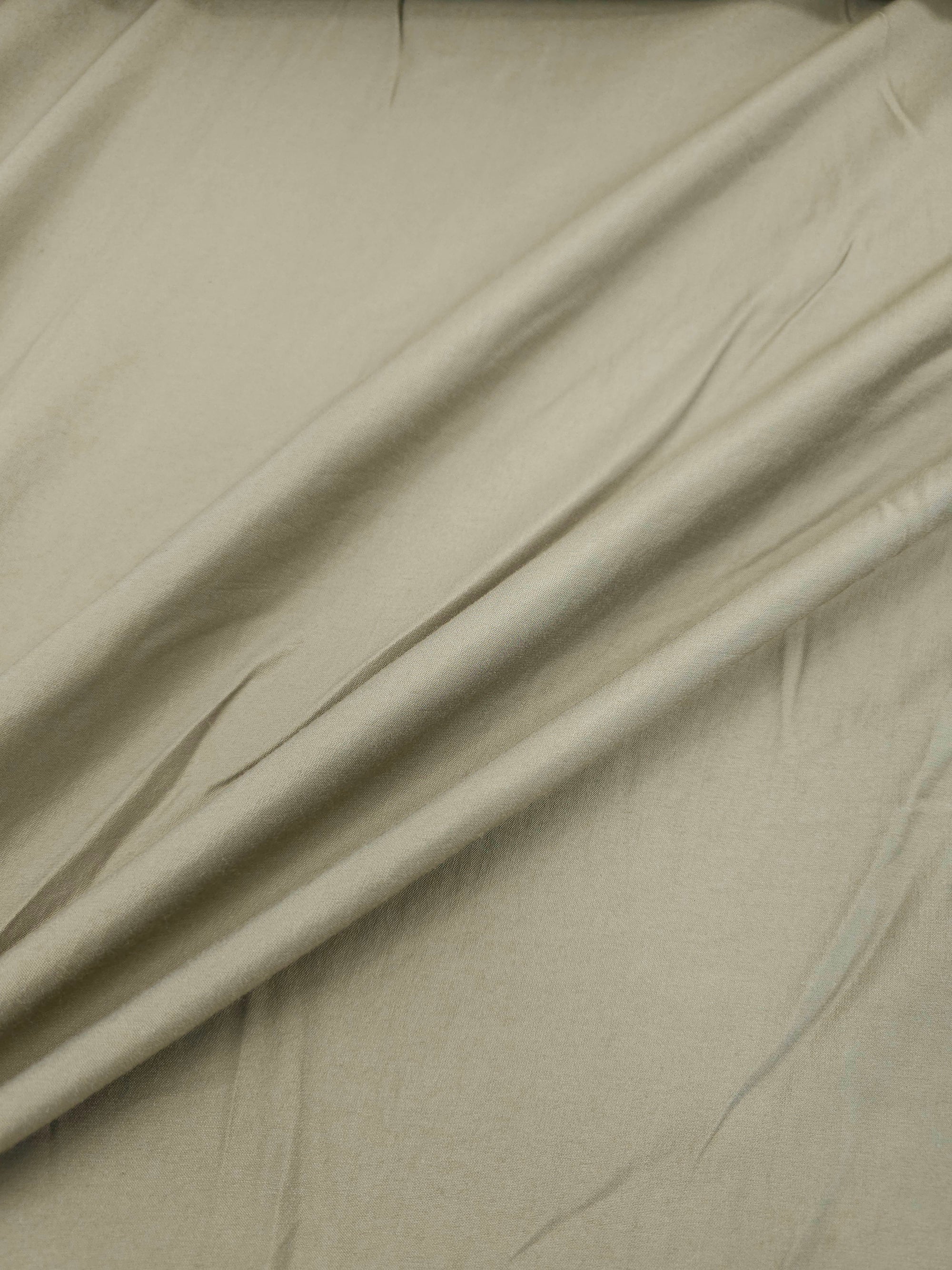 Muted Khaki Taupe Viscose Poly Modal