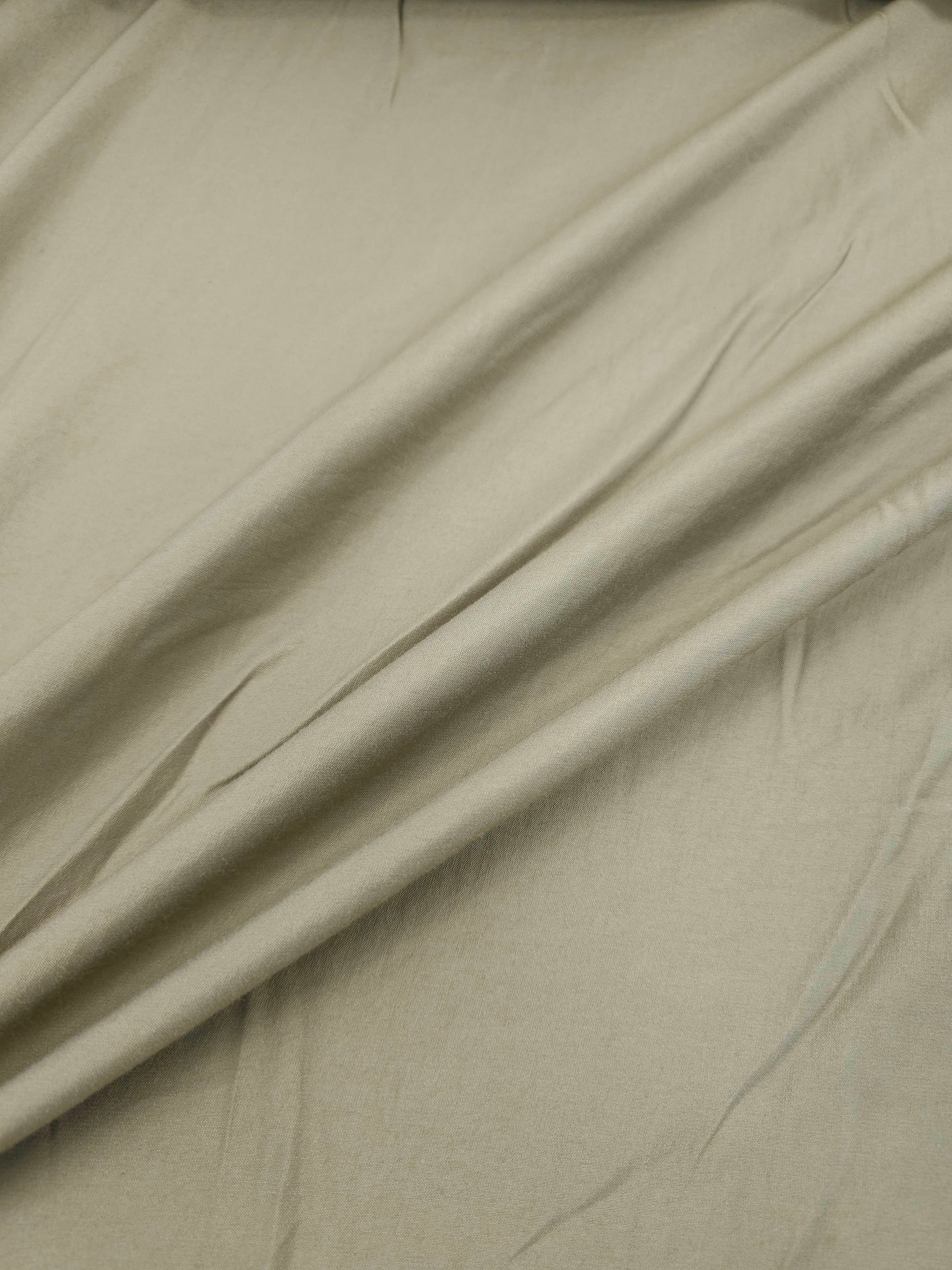 Muted Khaki Taupe Viscose Poly Modal