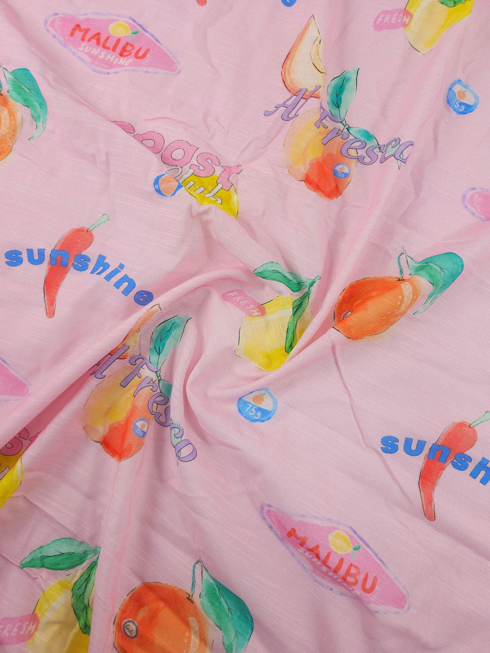 Pink Malibu Coast Club Cotton Flax