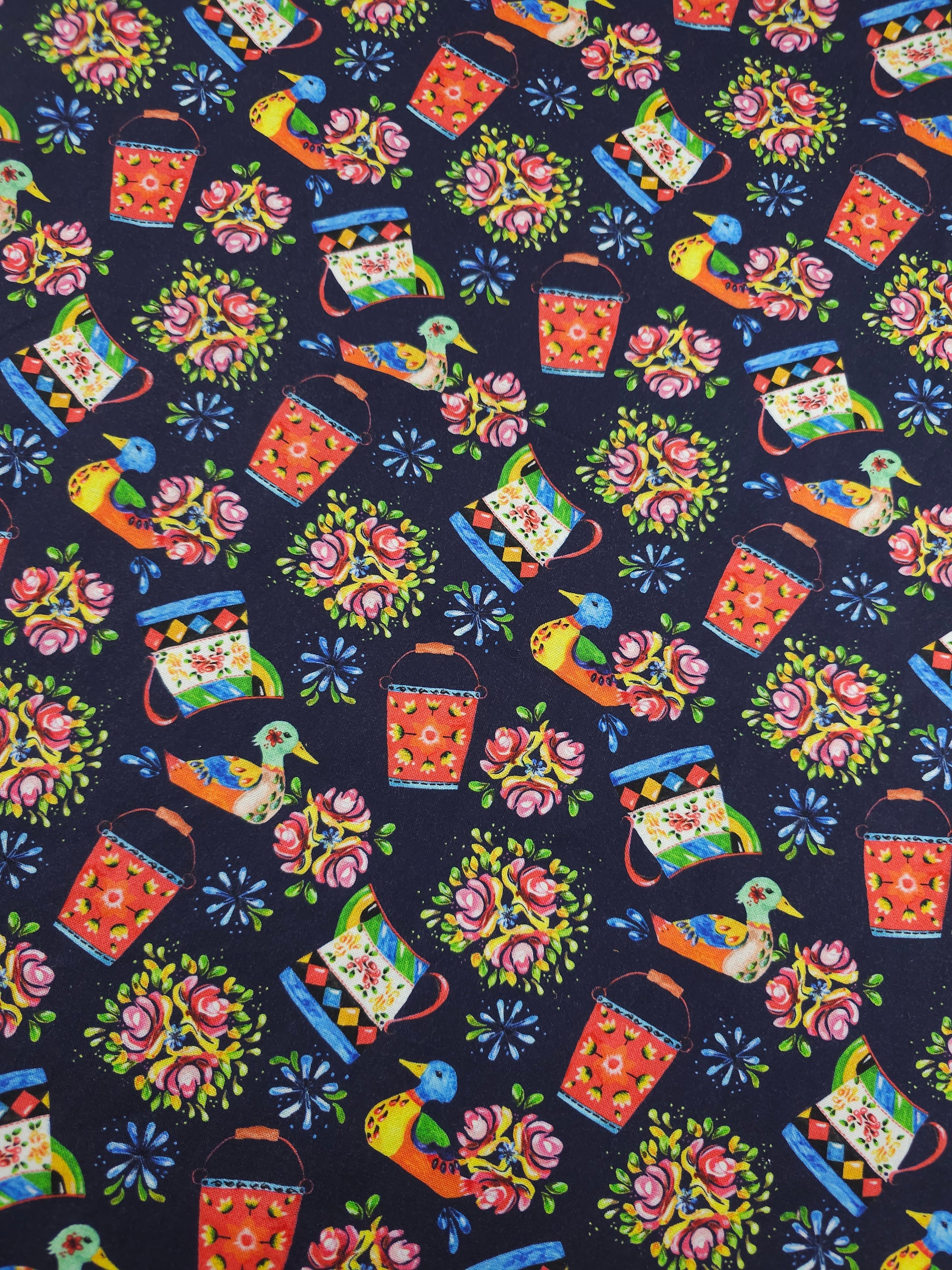 Indigo Bohemian Floral Waters 100% Cotton