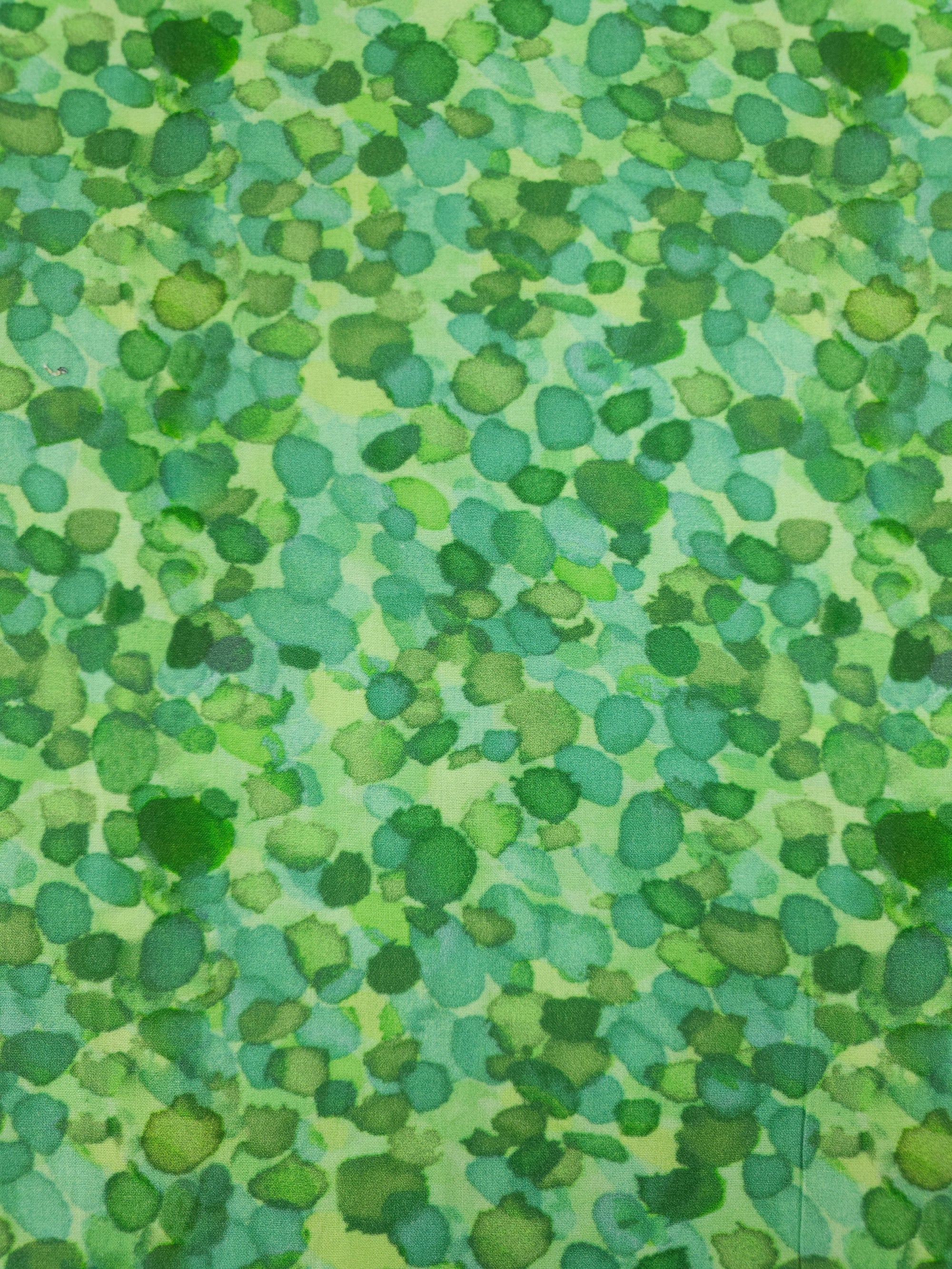 Lime/Green Blur Pebbles 100% Cotton
