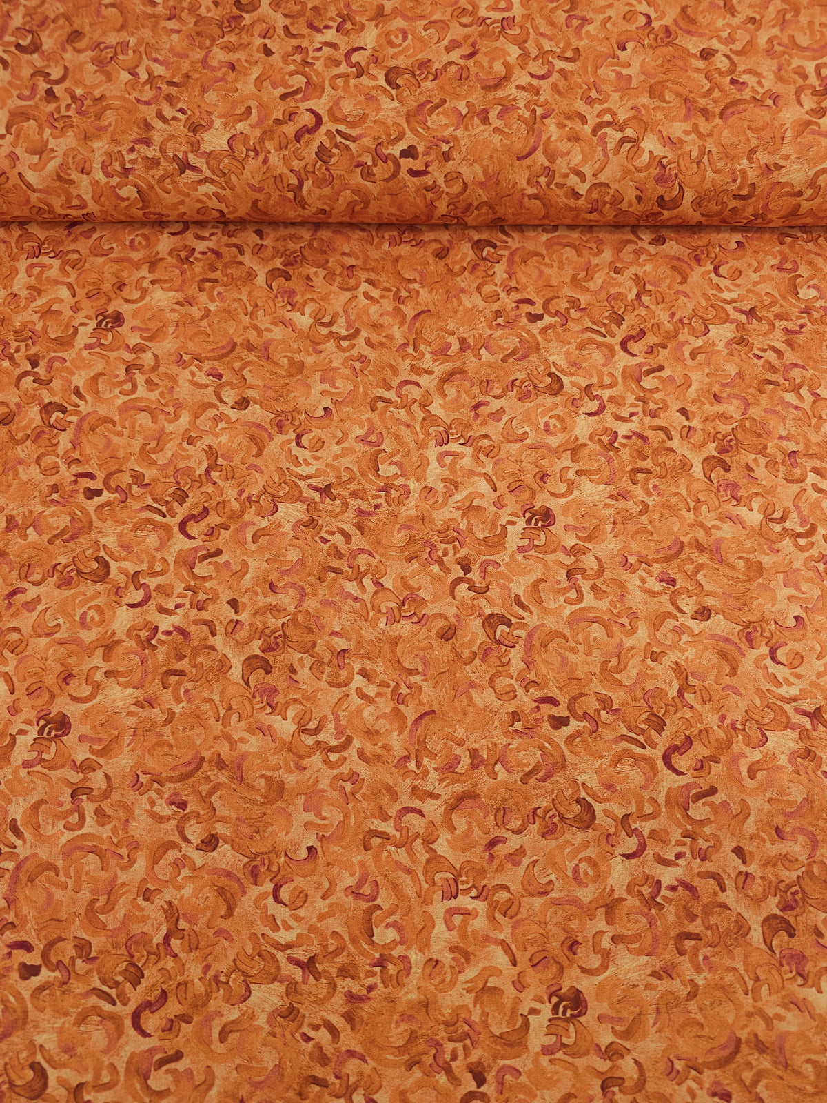 Rusty Orange Van Gogh Vortex 100% Cotton - Robert Kaufman