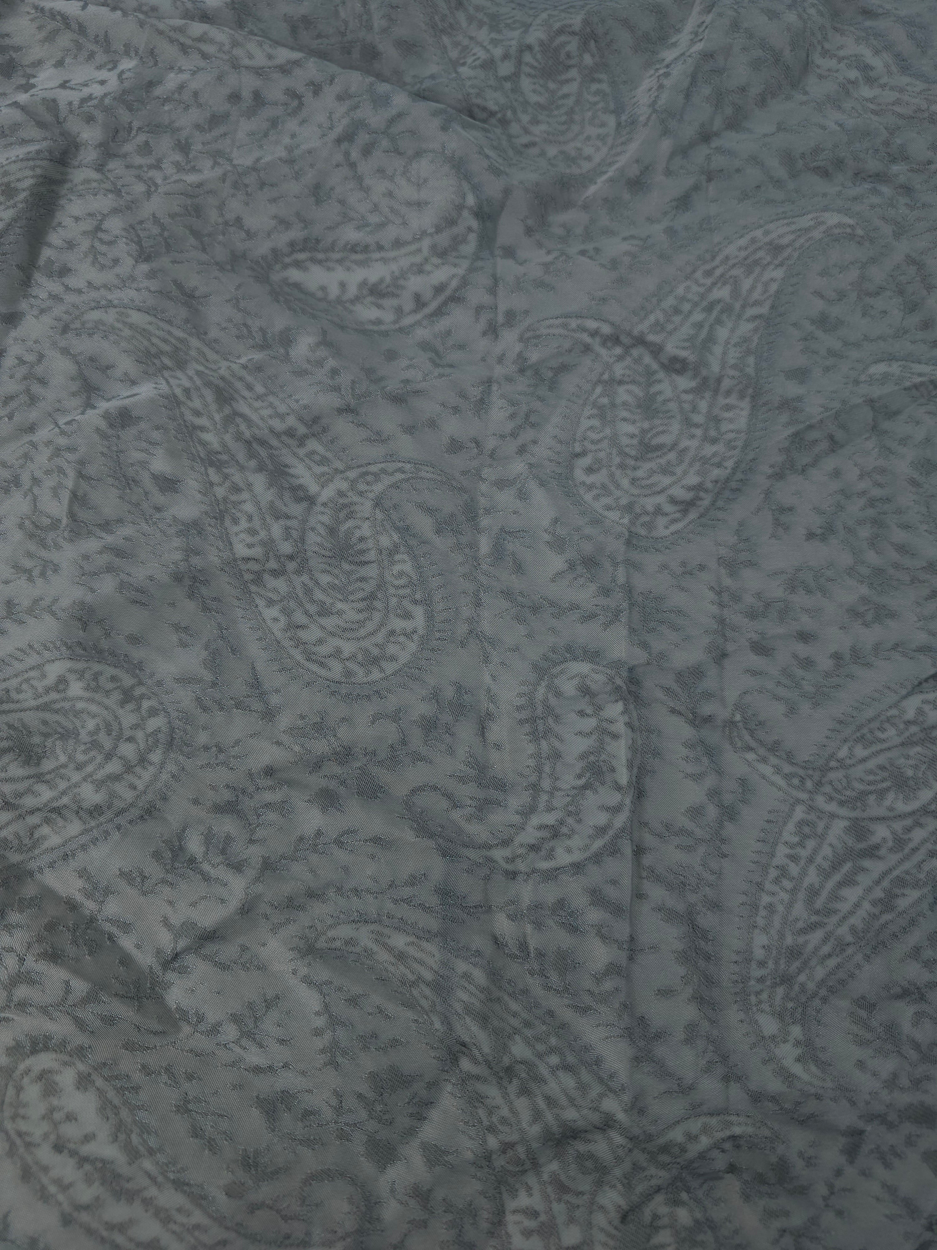 Dark grey paisley Fabric- 2.7m piece