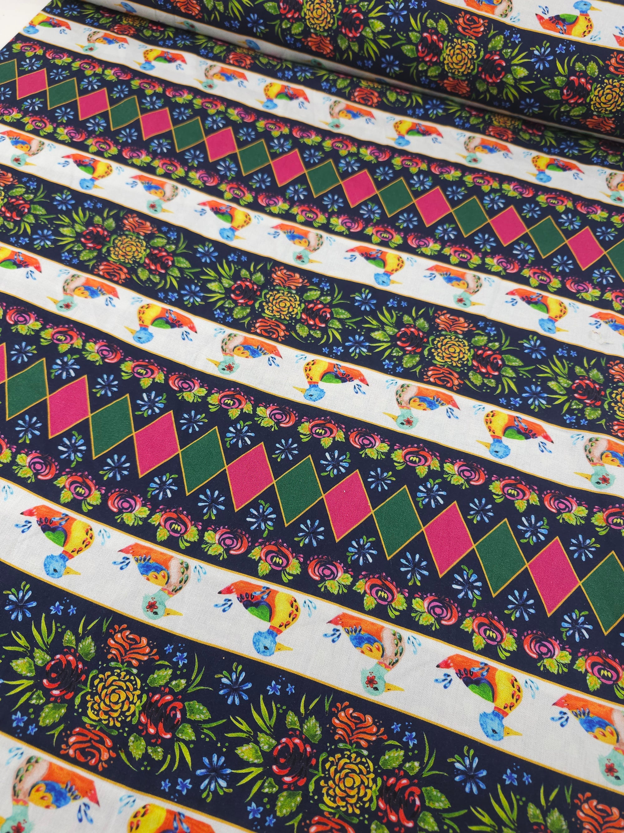 Duck Geometric Stripe 100% Cotton