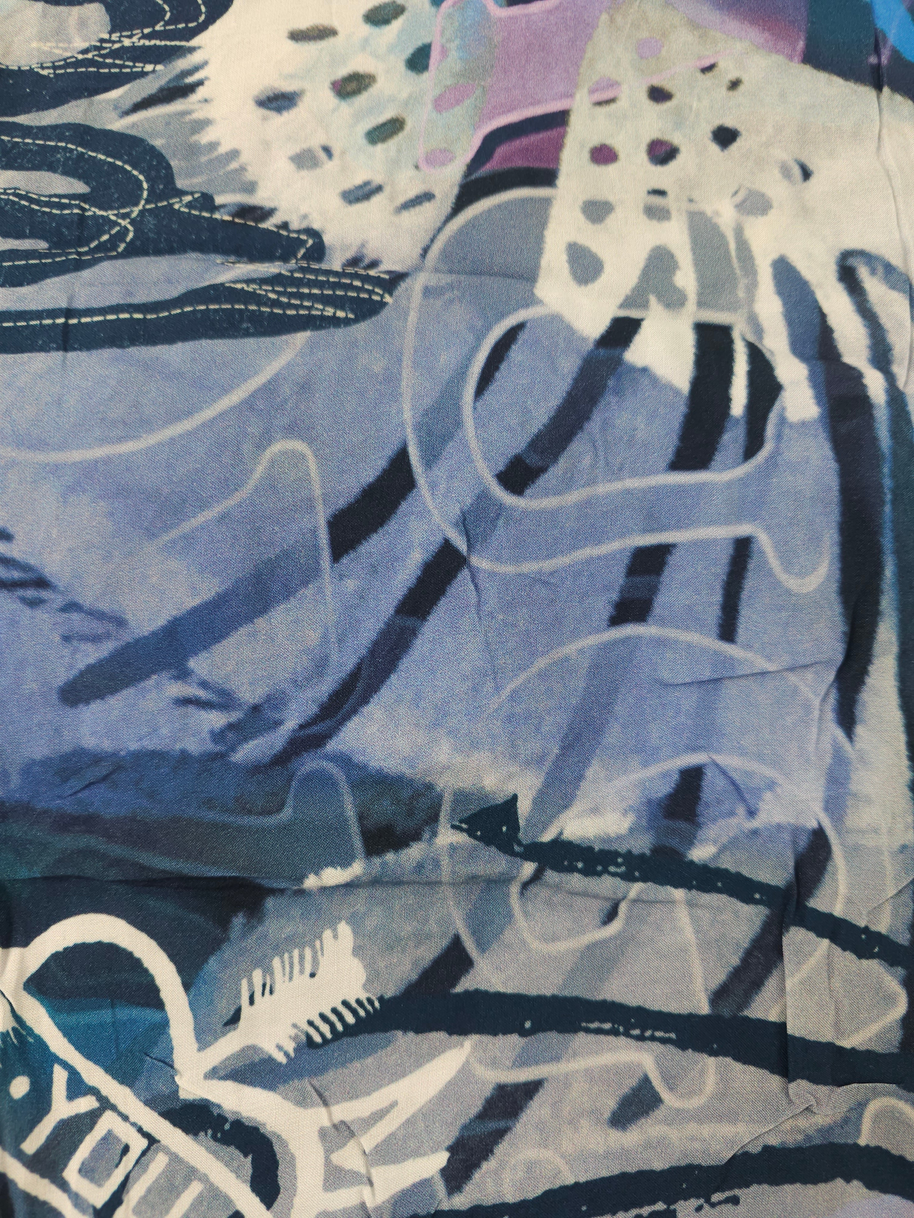 Pastel graffiti Viscose- 2.7m piece