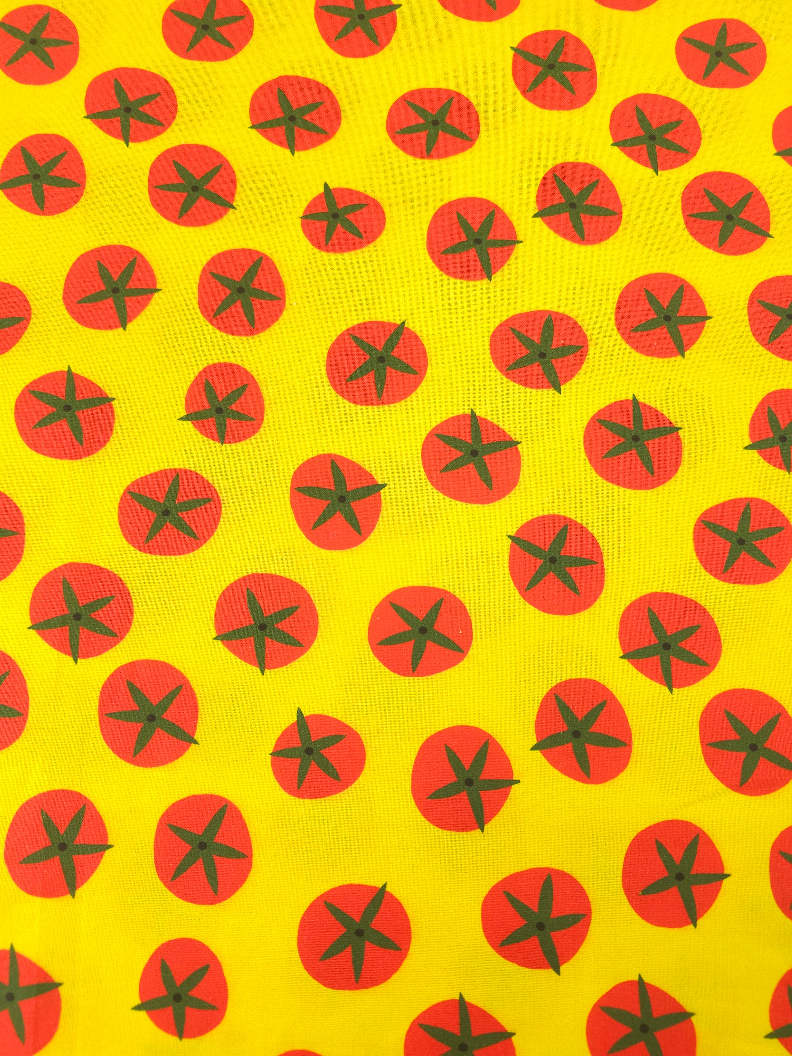 Yellow/Red Novelty Tomatoes 100% Cotton - Free Spirit