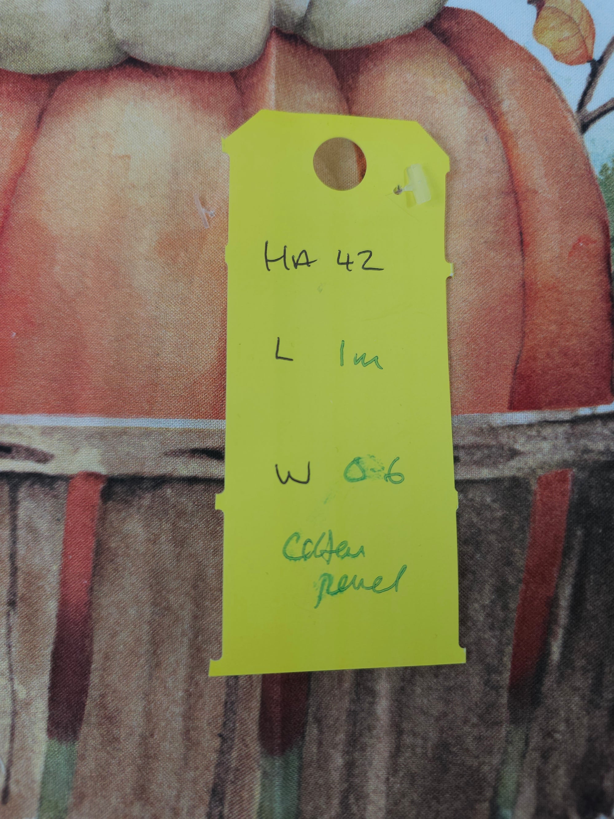 Fall pumpkin Cotton panel- 1m piece