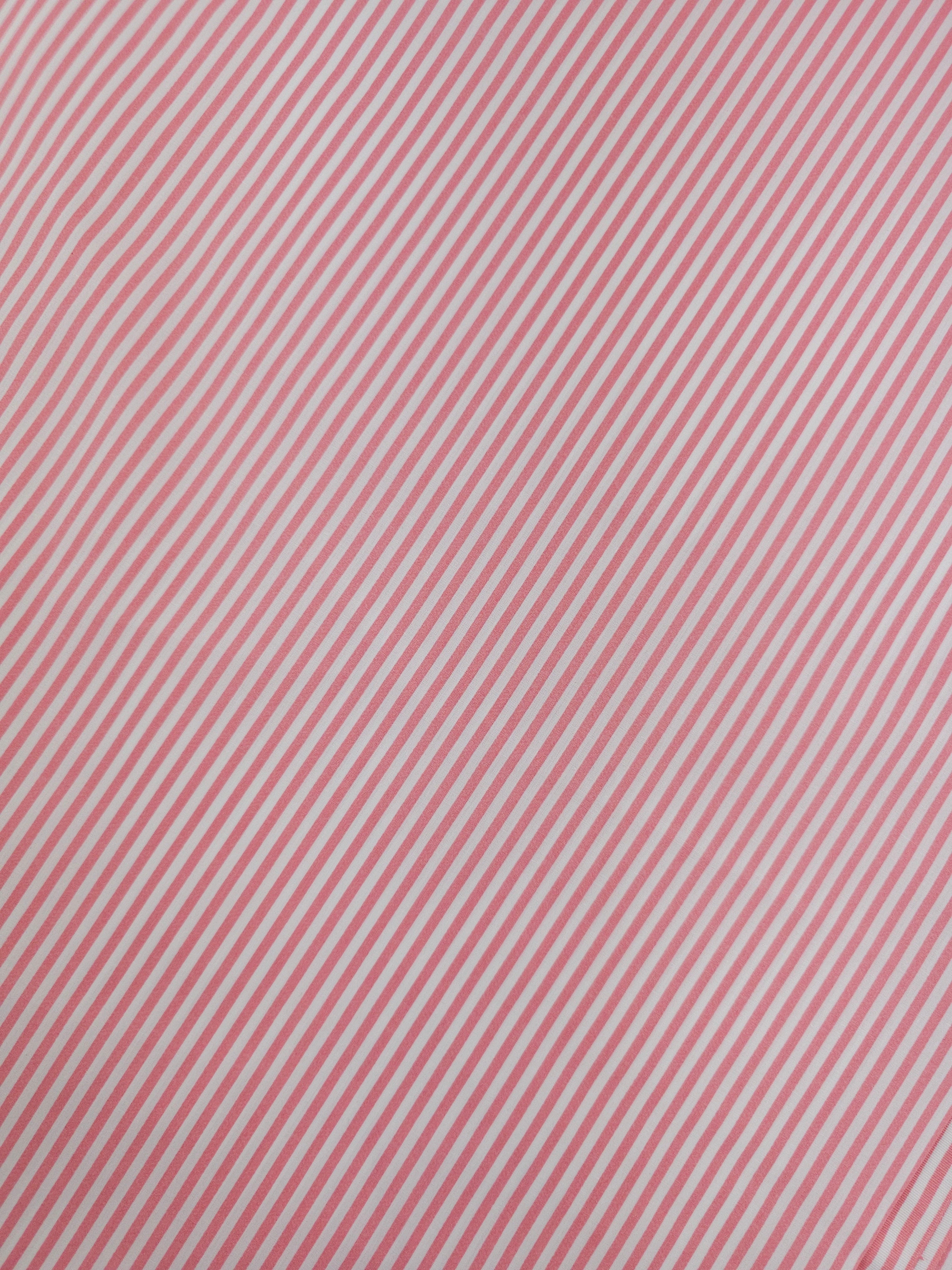 Candy Pink/White Stripe 100% Cotton 99" *EXTRA WIDE*