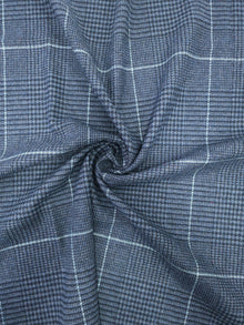  Steel Blue Check Lightweight Wool