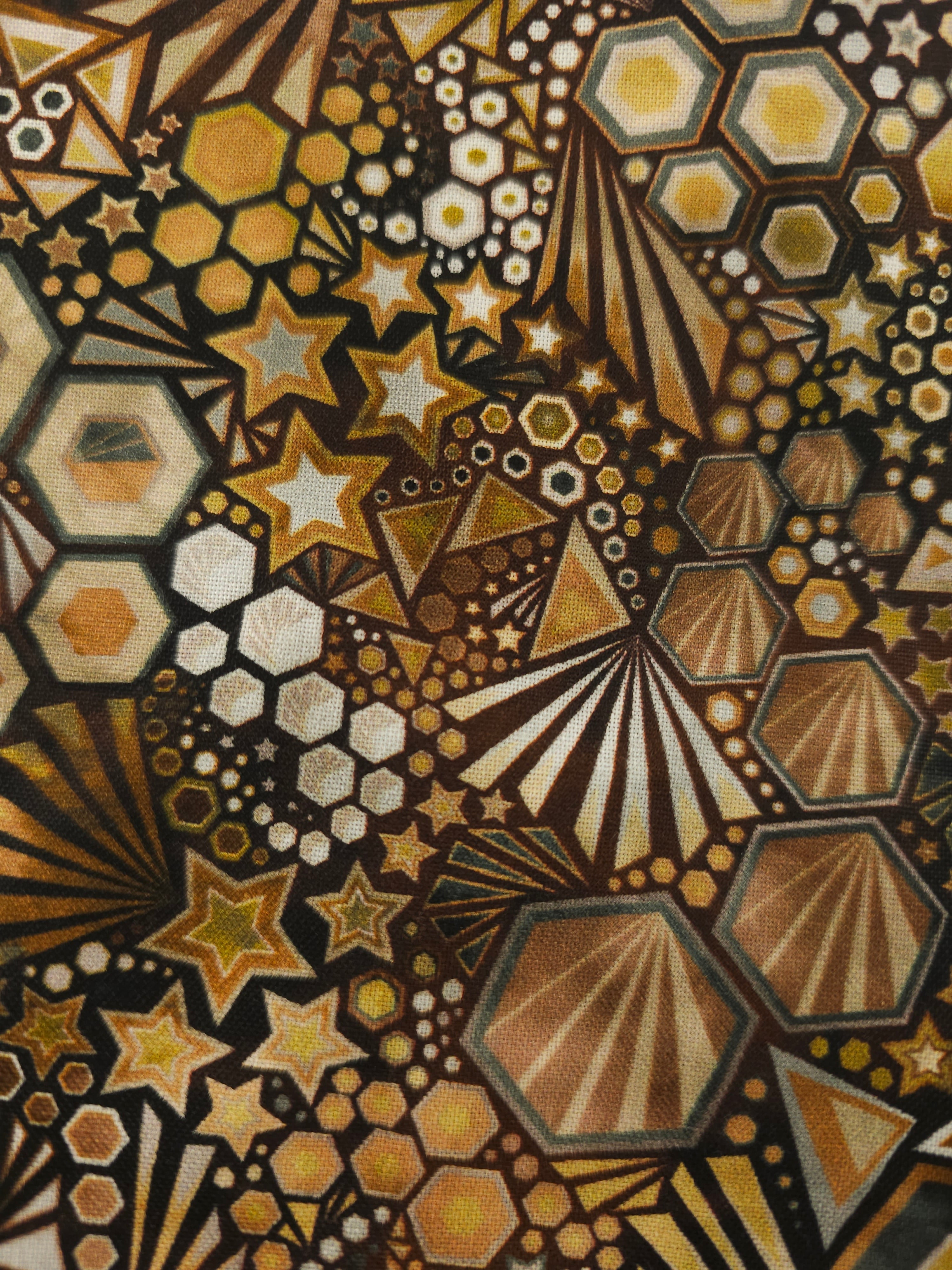 Shapes of golden brown Cotton- 0.9m piece