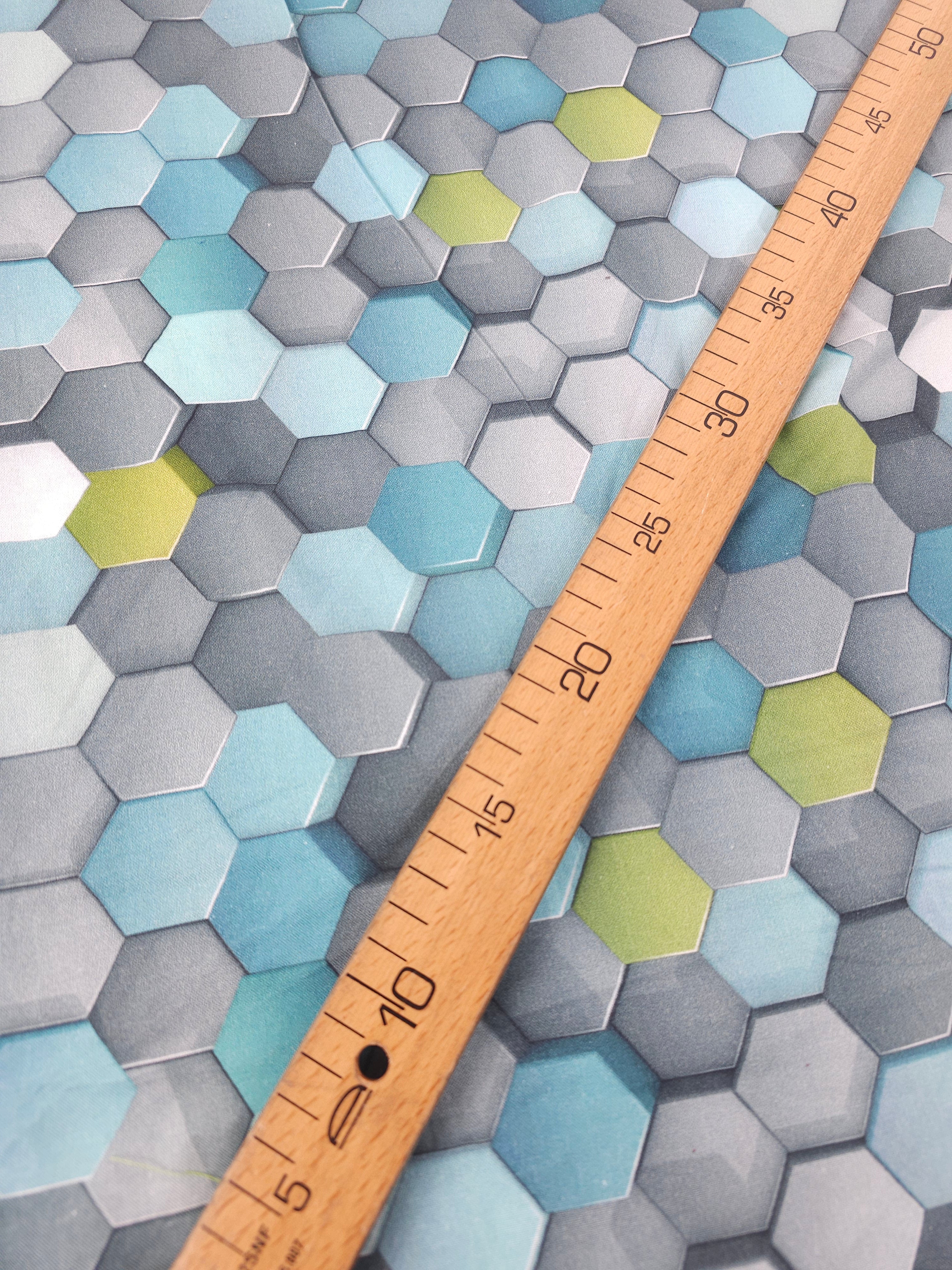 3D Hexagon 100% Cotton