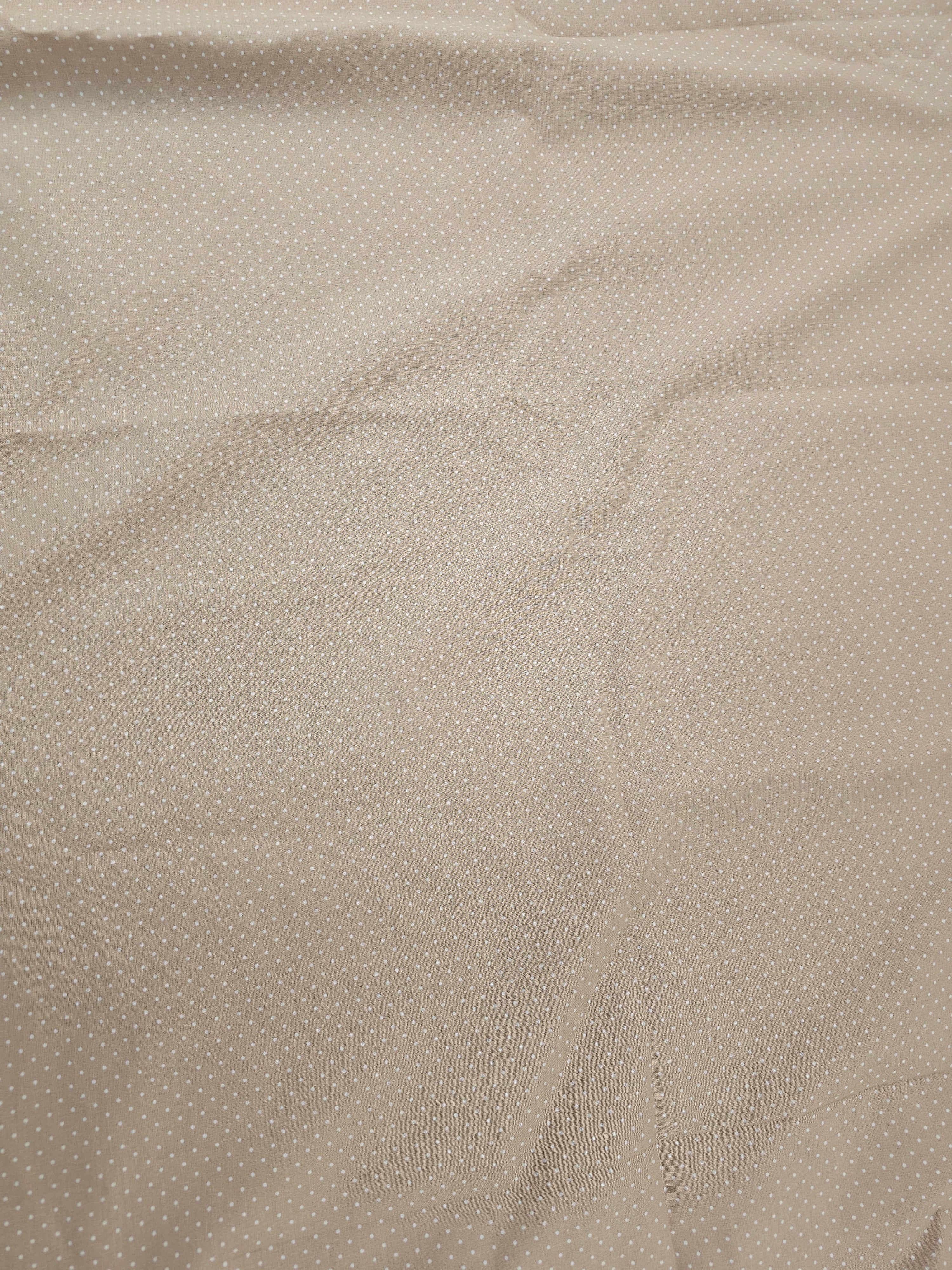 Beige polka dot Cotton- 2.6m piece