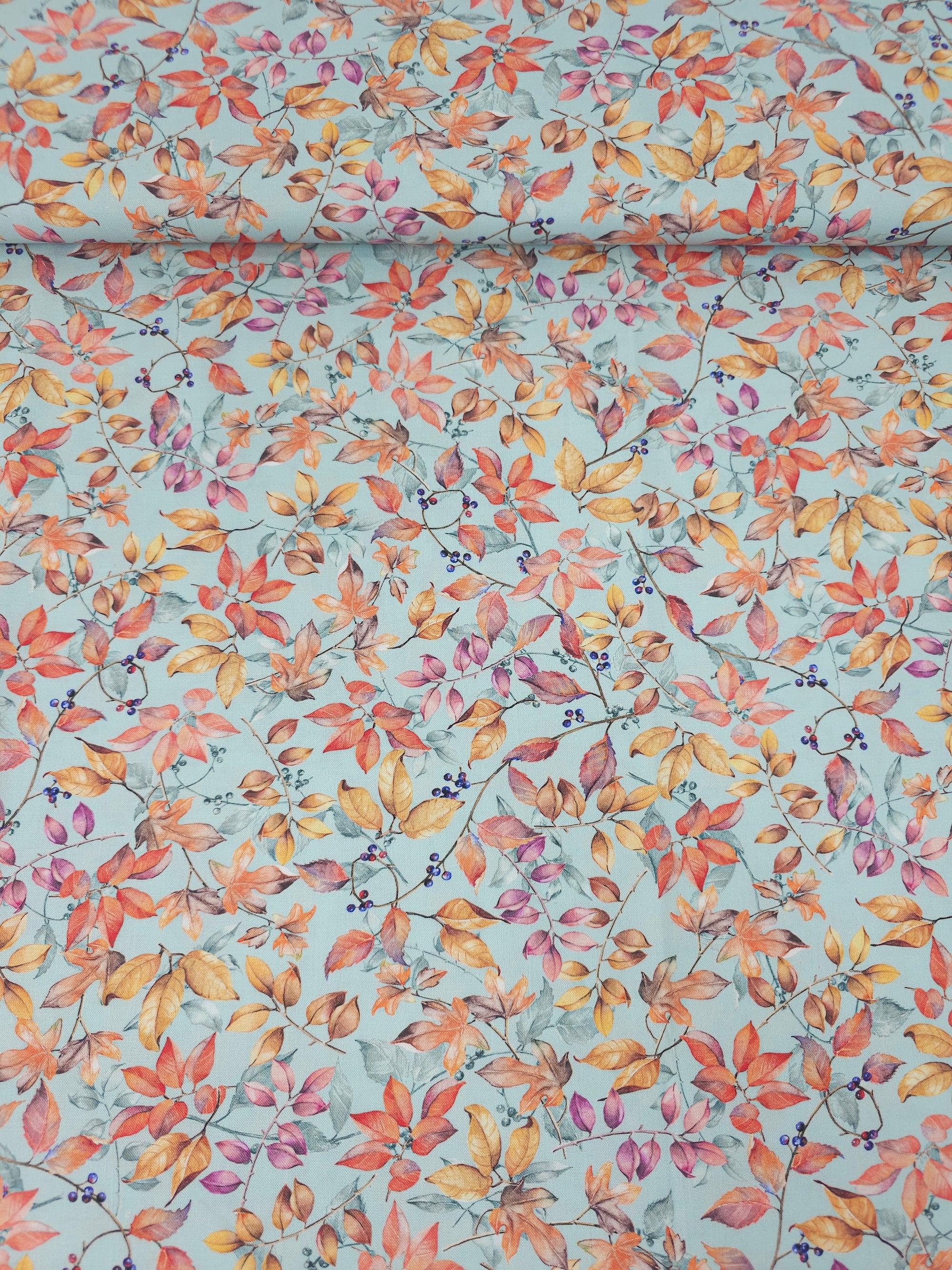 Bountiful Crisp Leaves 100% Cotton