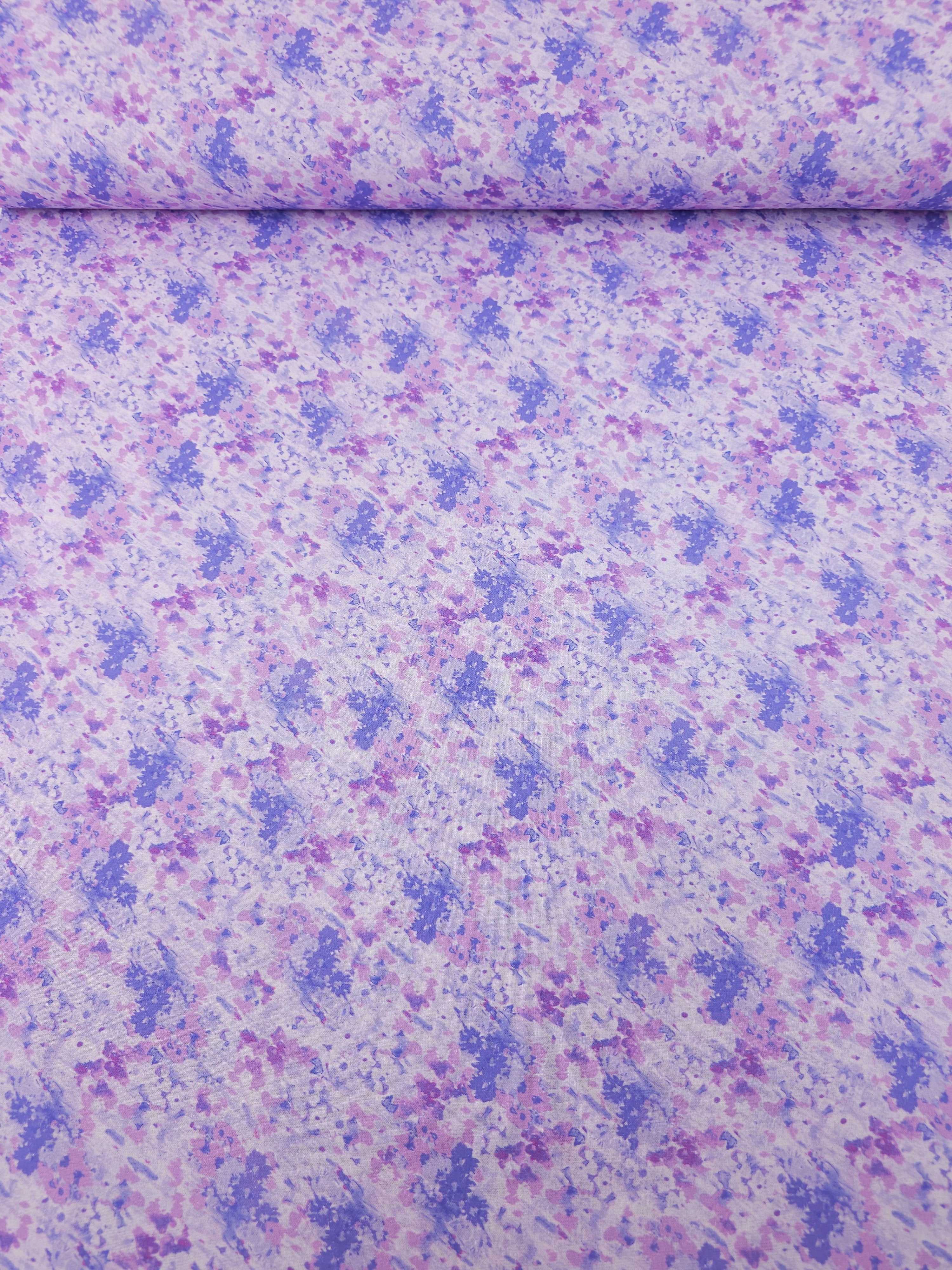 Lilac Floral Monet 100% Cotton