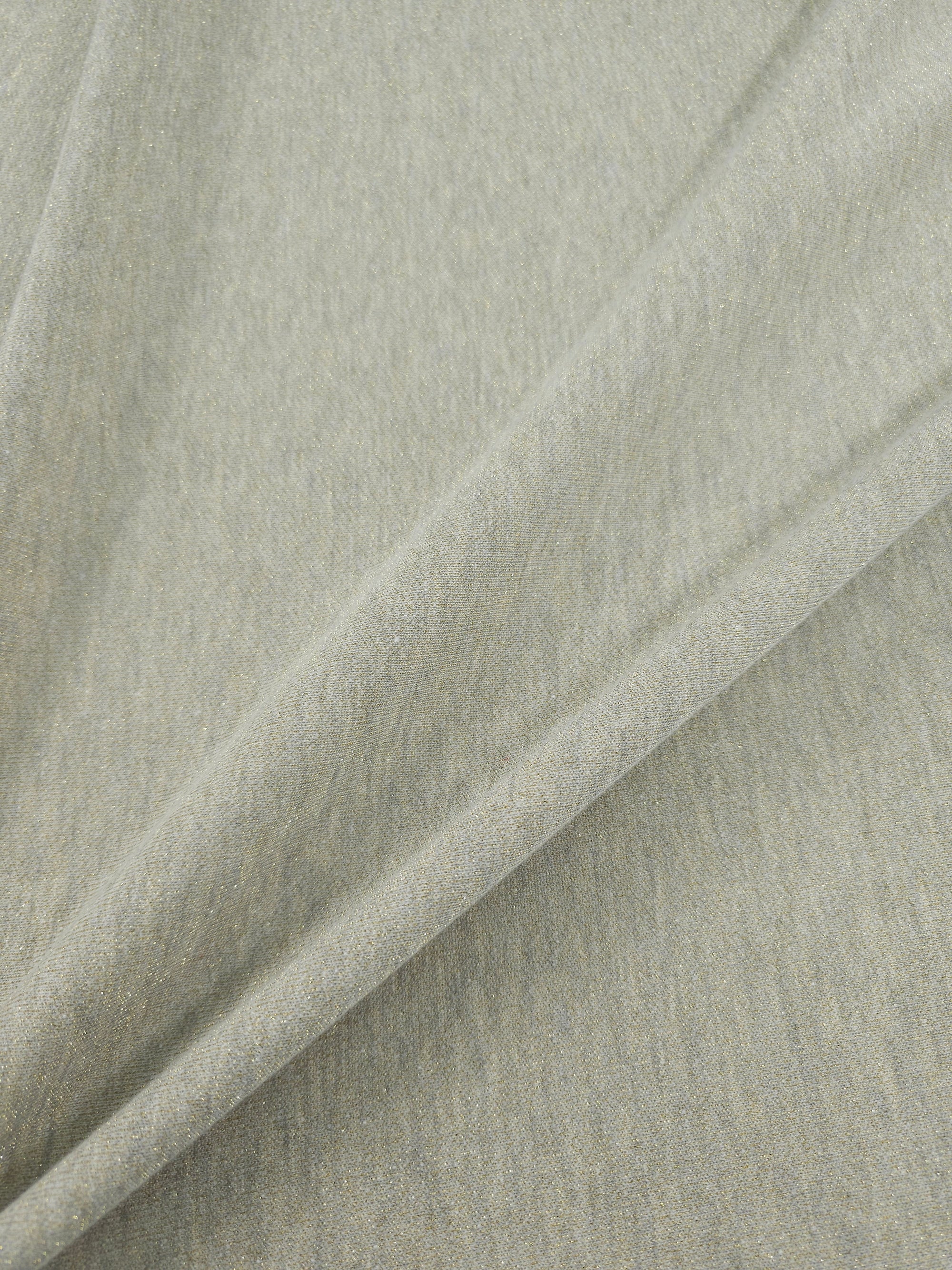 Greige/Gold Lurex Loopback Terry