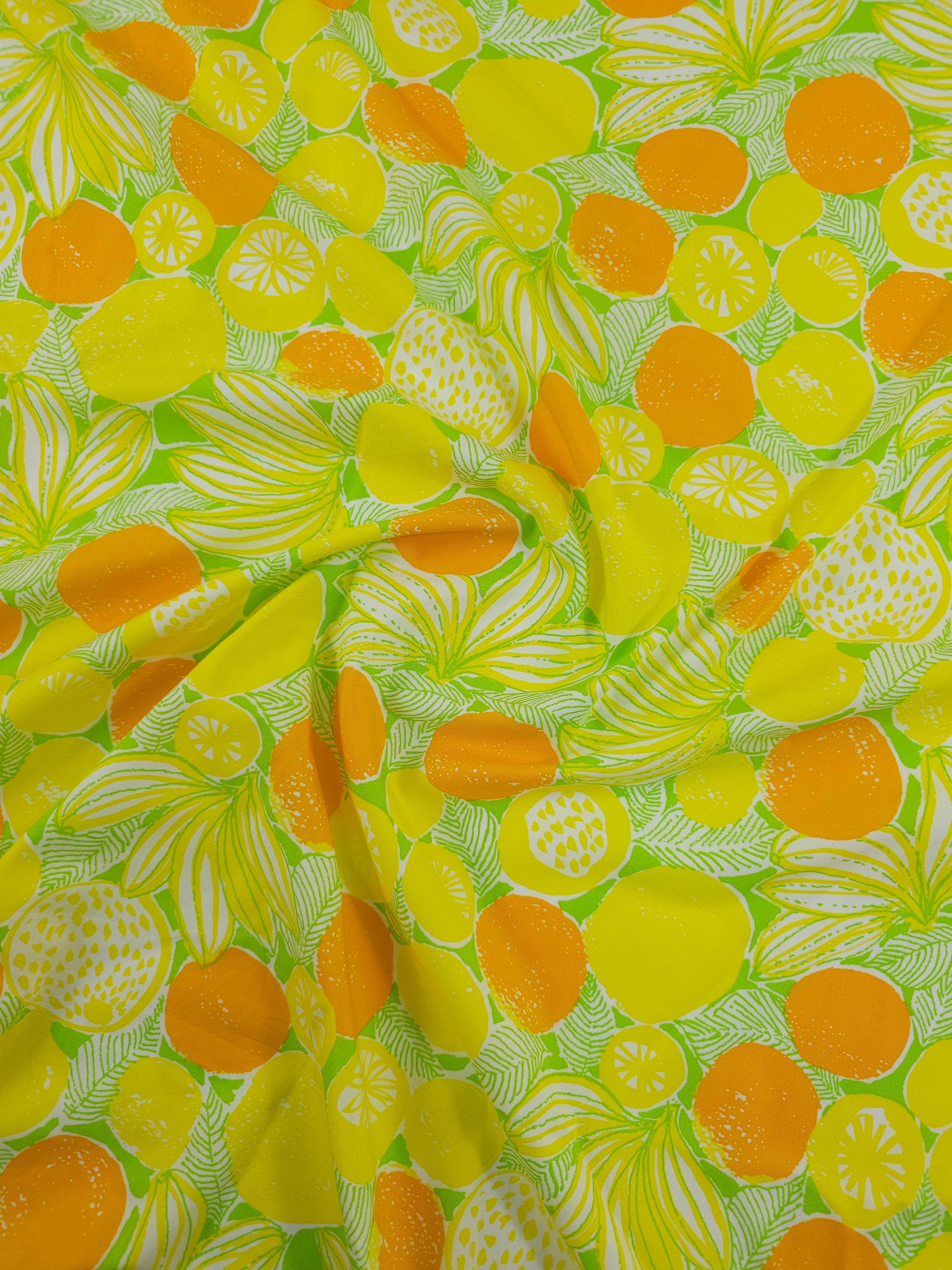 Tropical Fruit Palm Cotton Poplin - Lilly Pulitzer