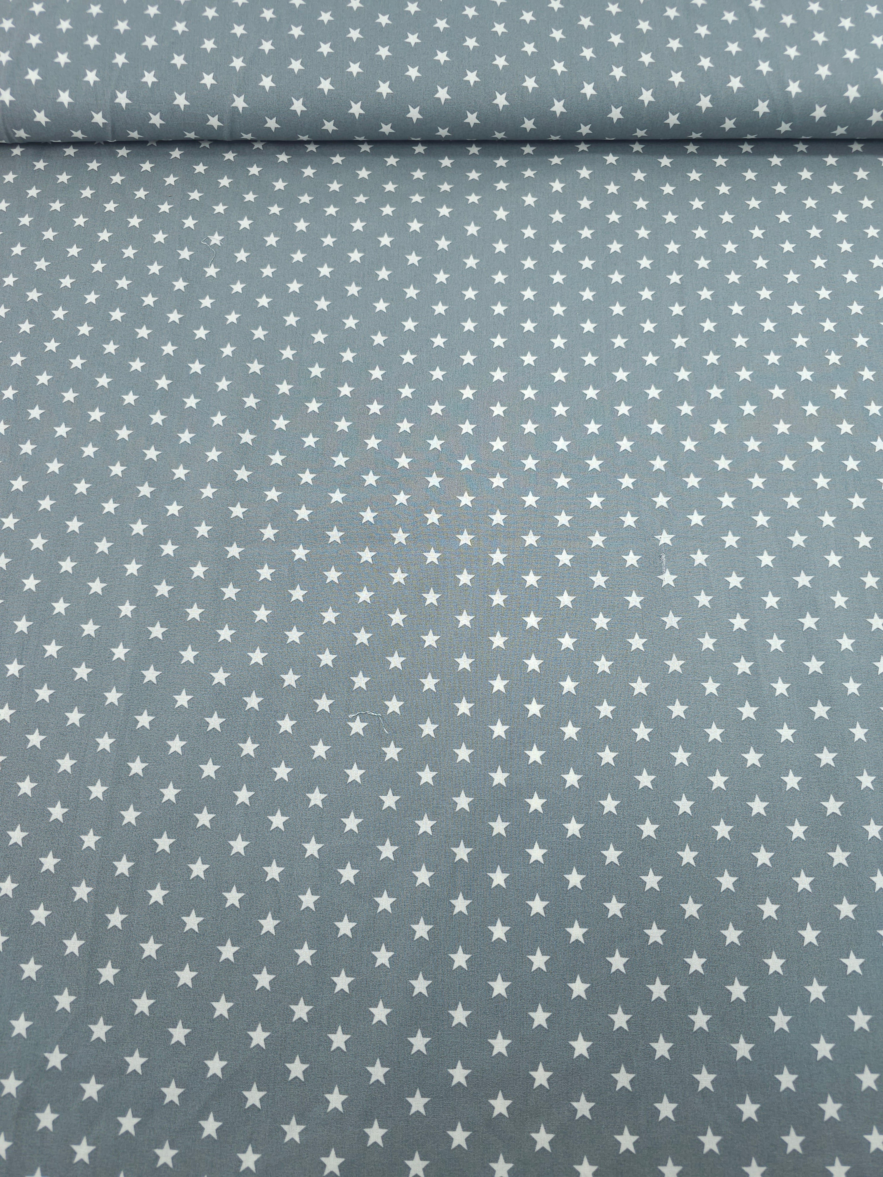 Grey Petit Stars Lightweight Cotton 57" *DEFECT*
