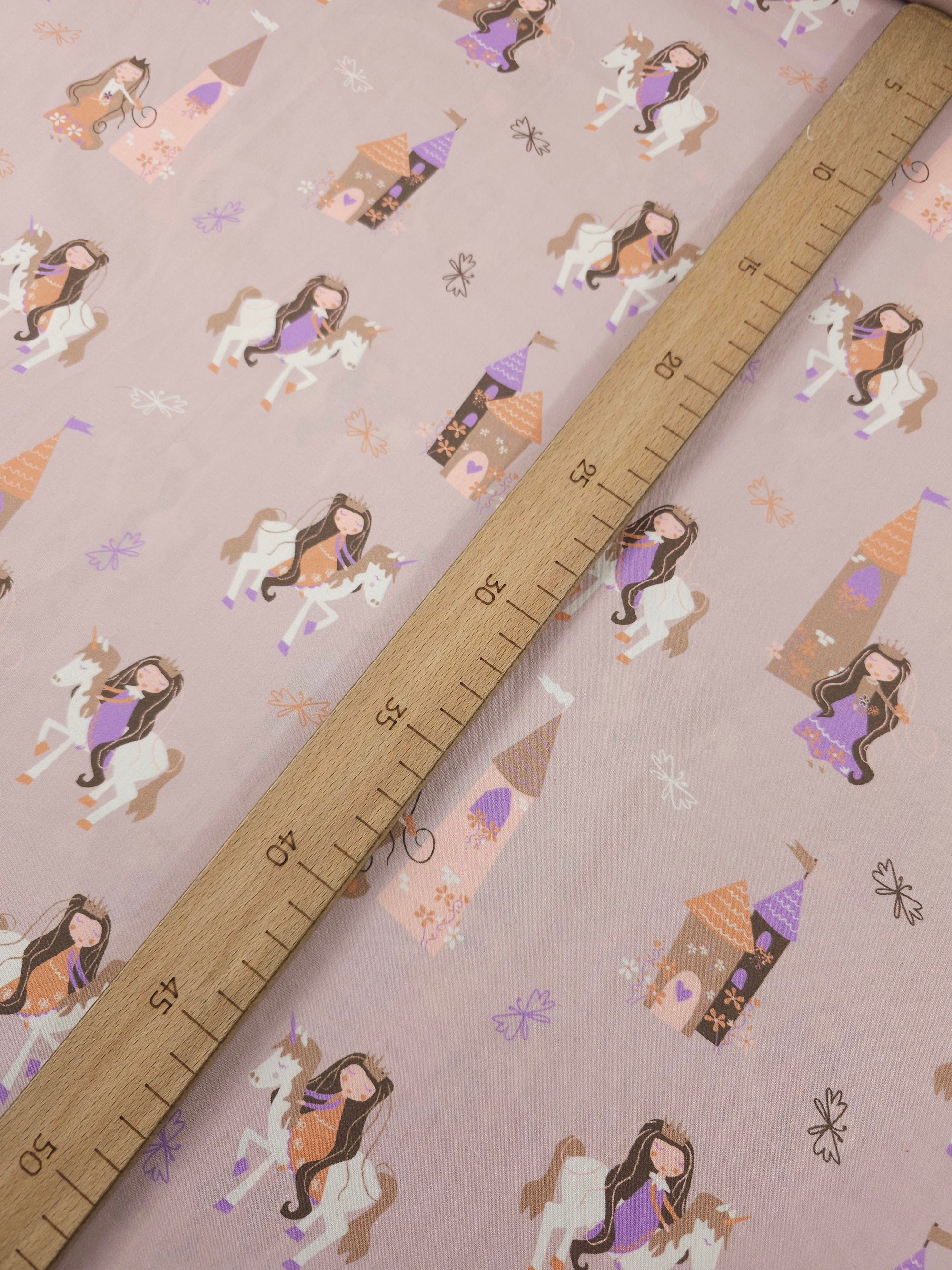 Light Mocha Princess Castle 100% Cotton 57"