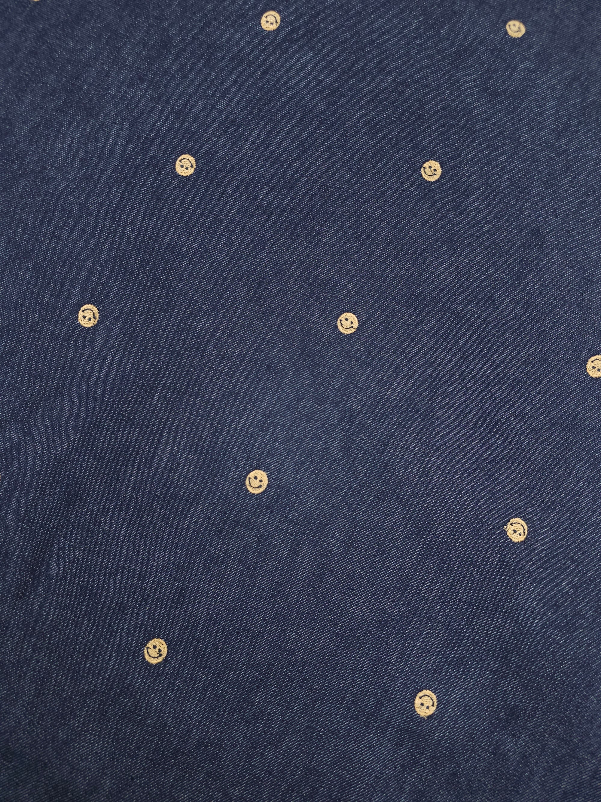 Navy Smiley Face Denim