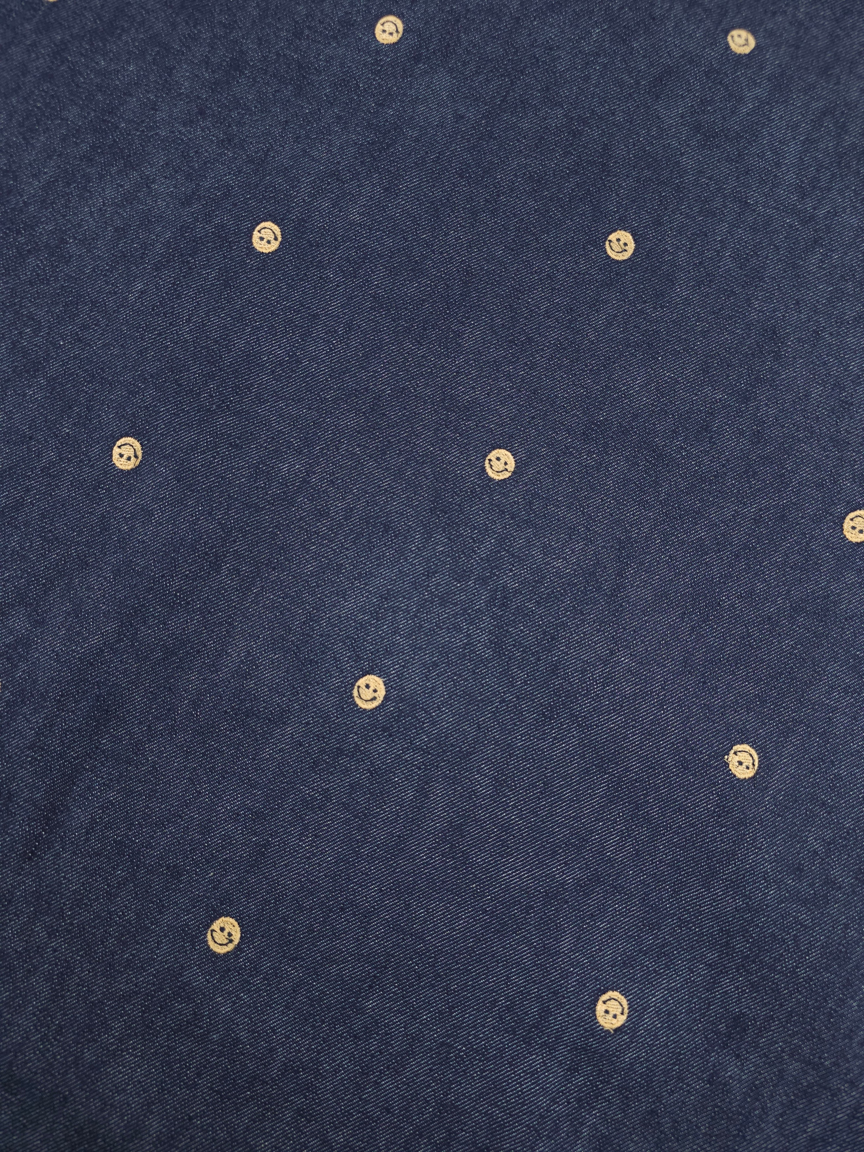 Navy Smiley Face Denim