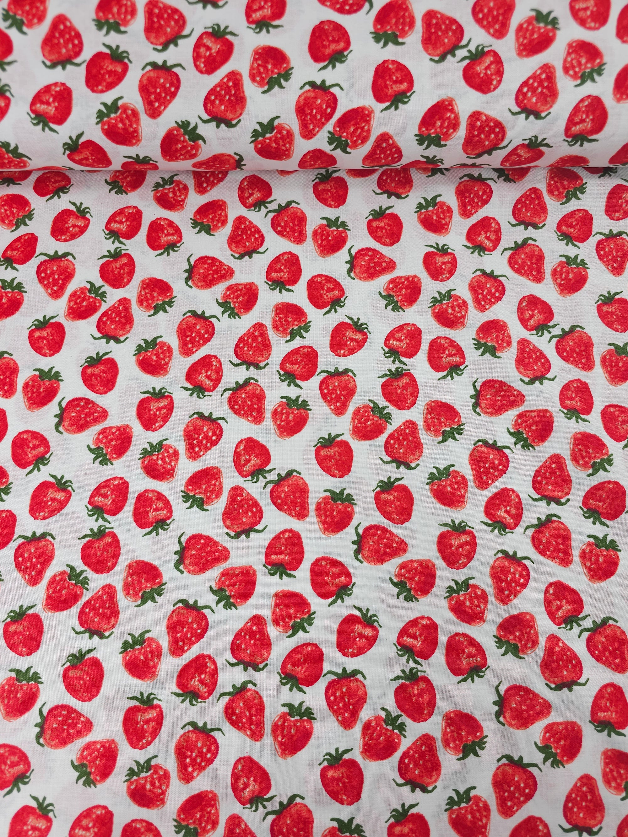 Red/White Strawberry 100% Cotton