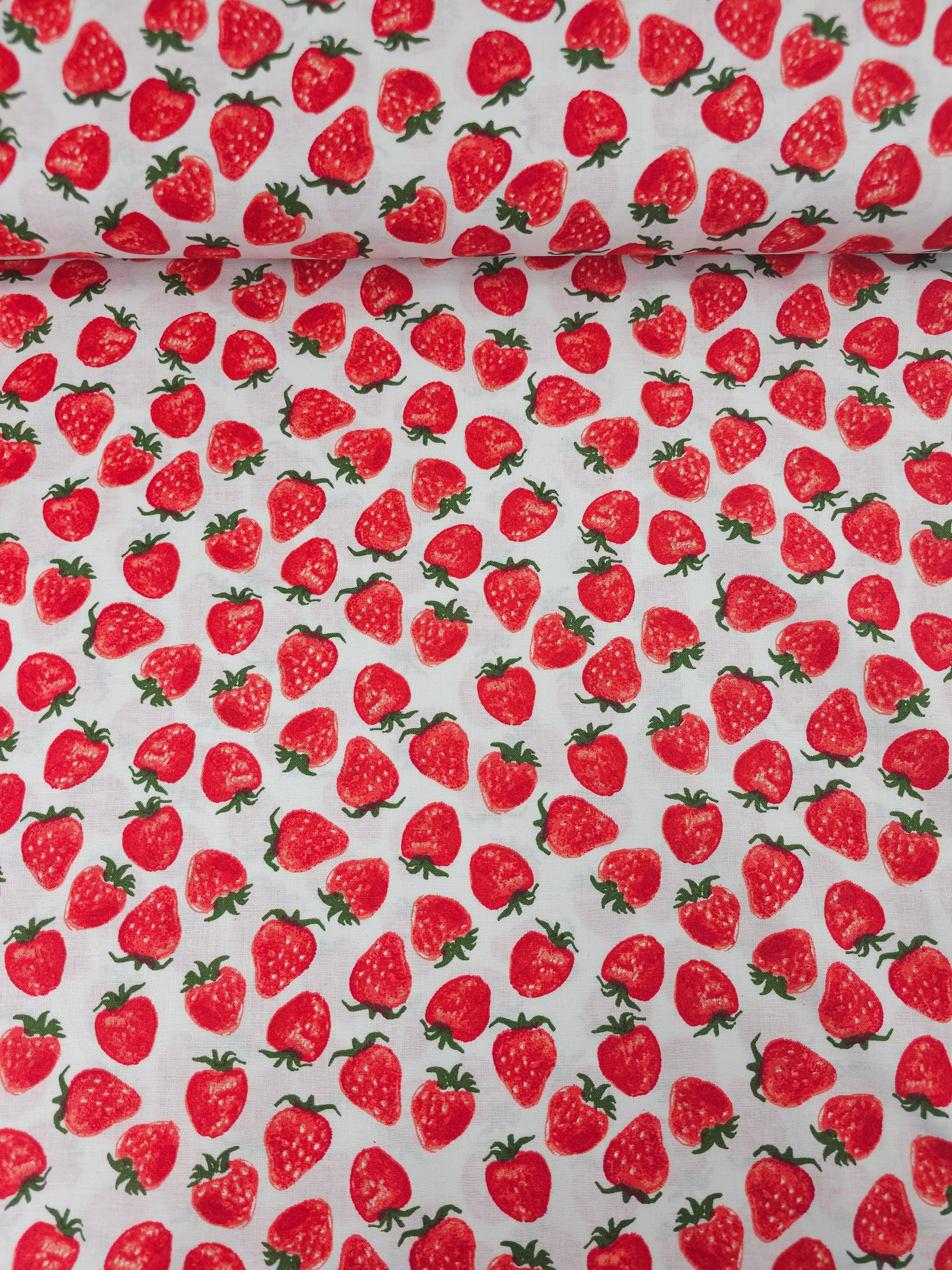 Red/White Strawberry 100% Cotton