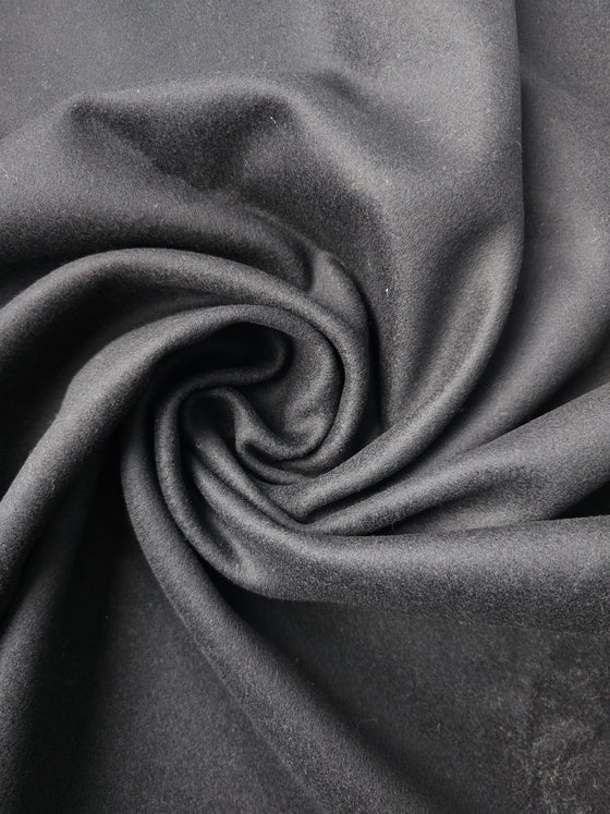 Black Medium-Weight Cashmere Wool