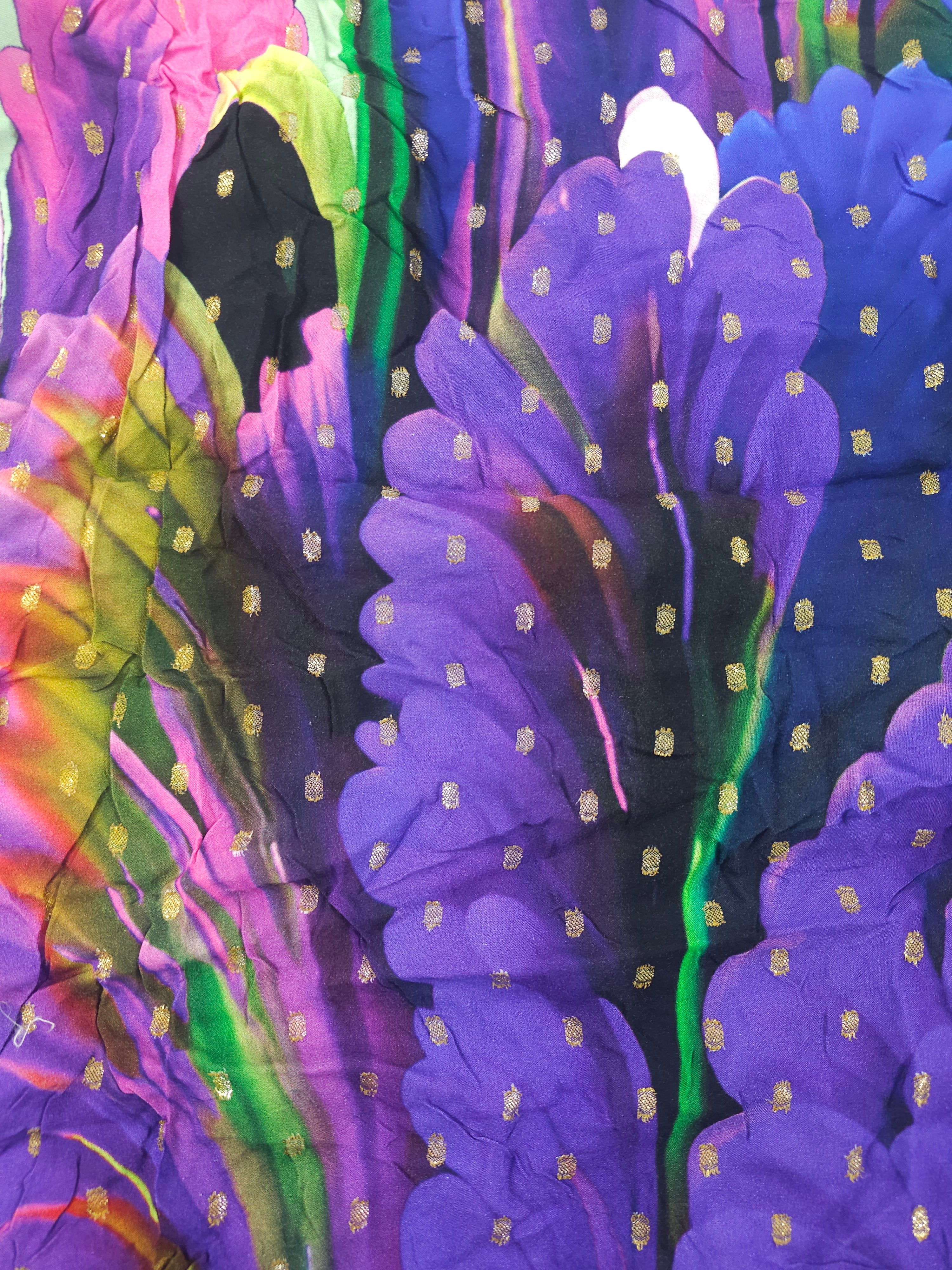 Bright dashed flower Viscose- 1.3m piece