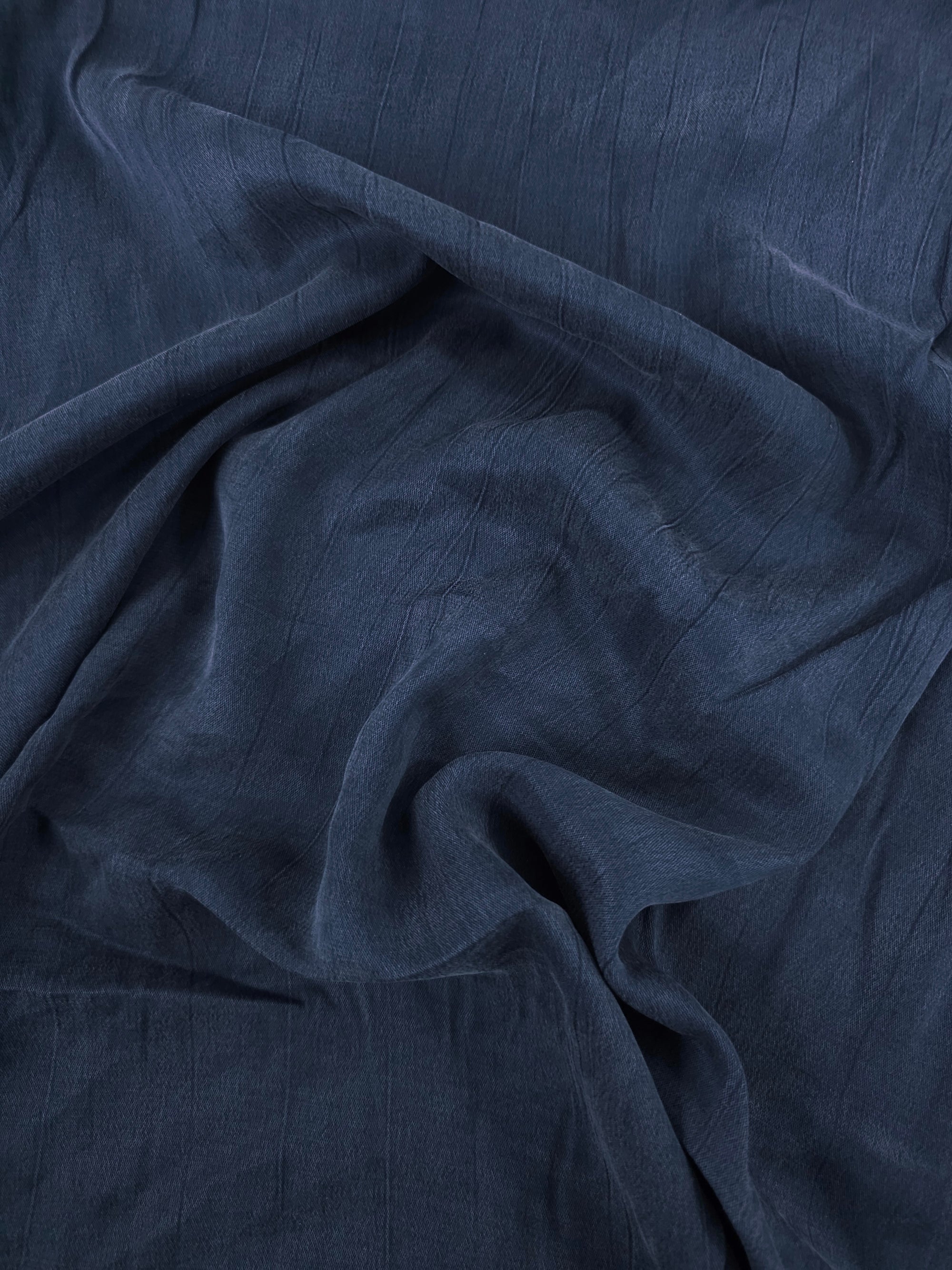 Petrol Navy Sandwashed Cupro