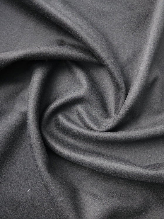 Black Medium-Weight Cashmere Wool