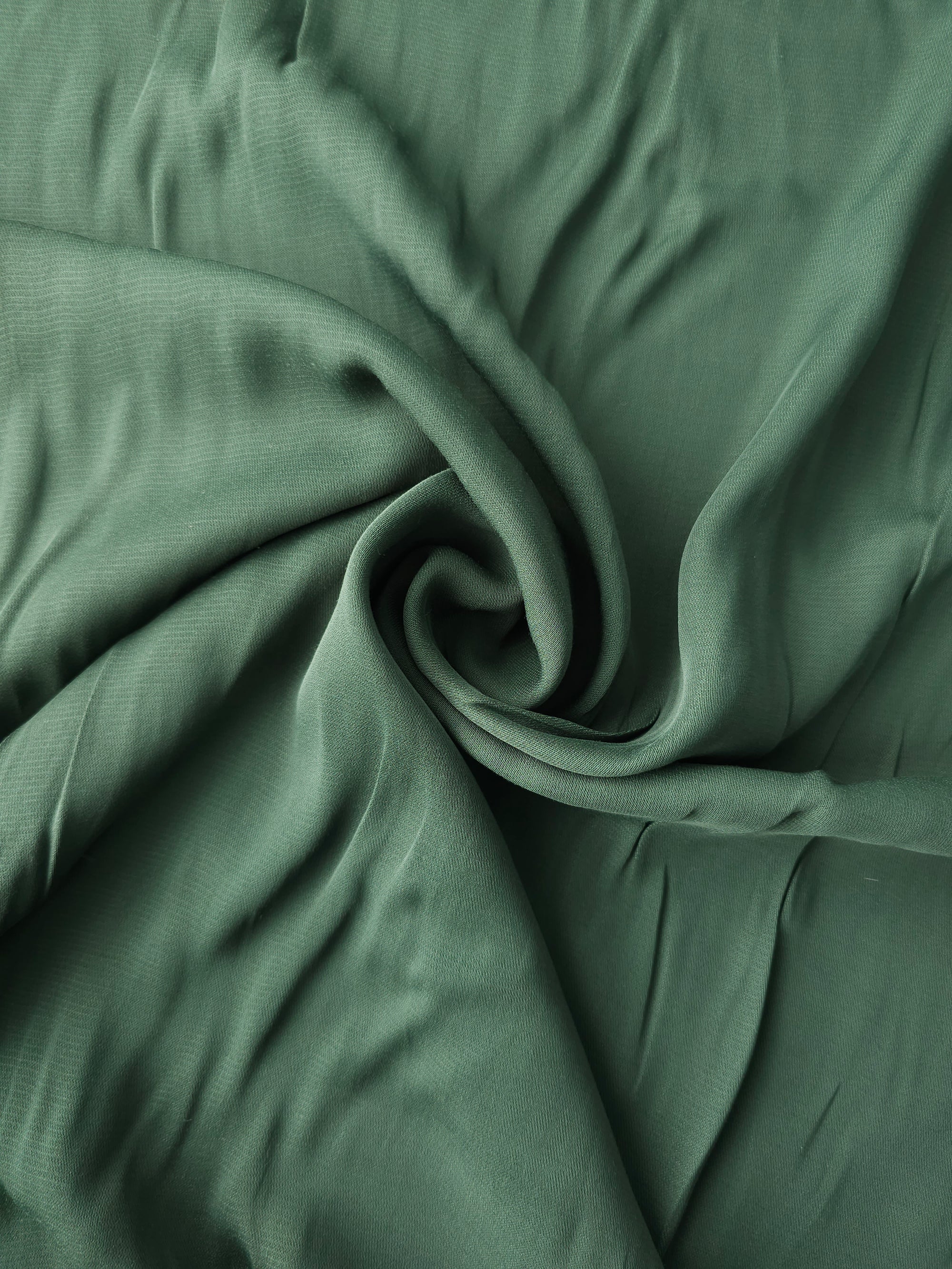 Forest Green Viscose Crepe