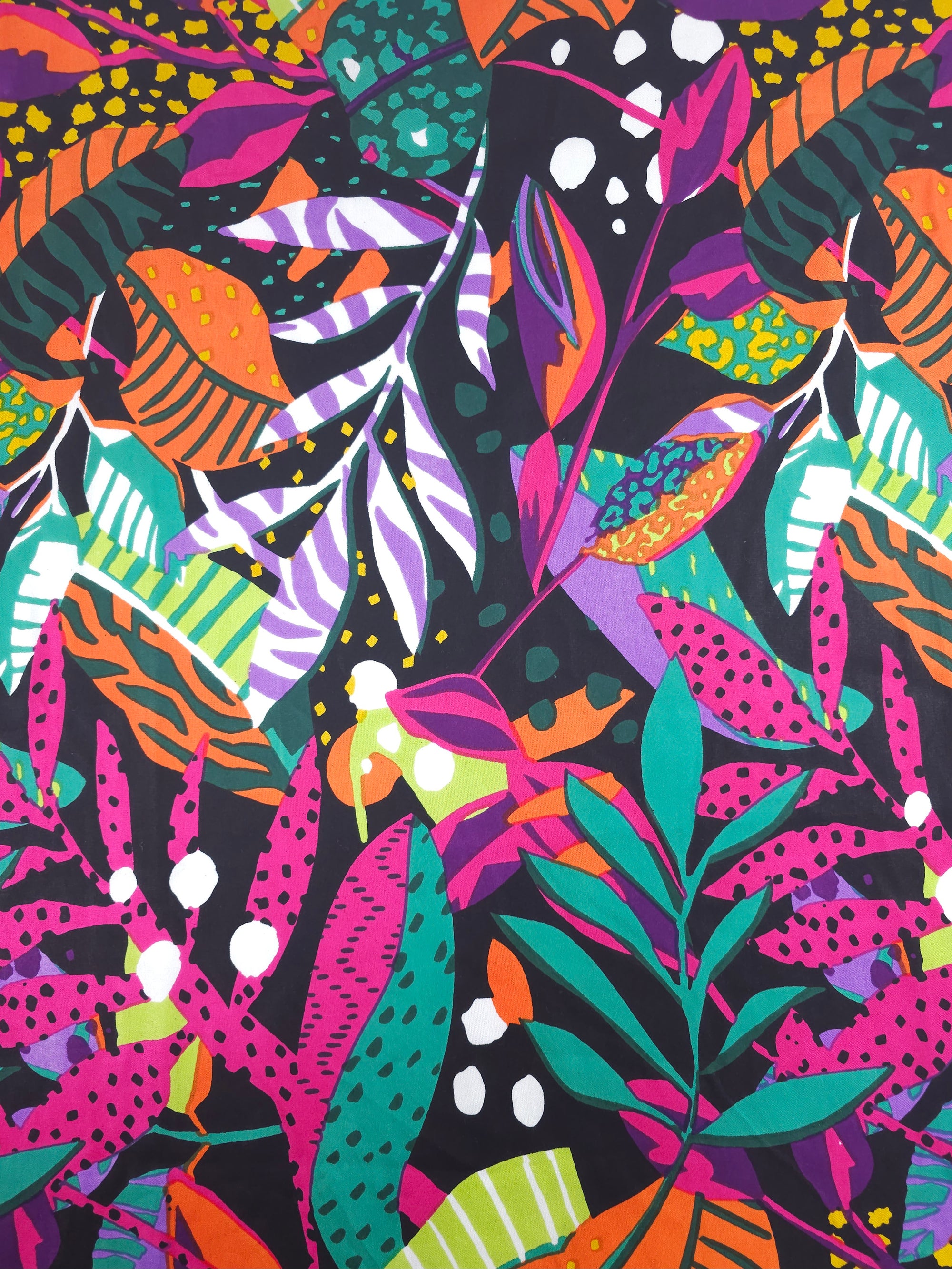 Abstract Wild Palm Leaf Viscose