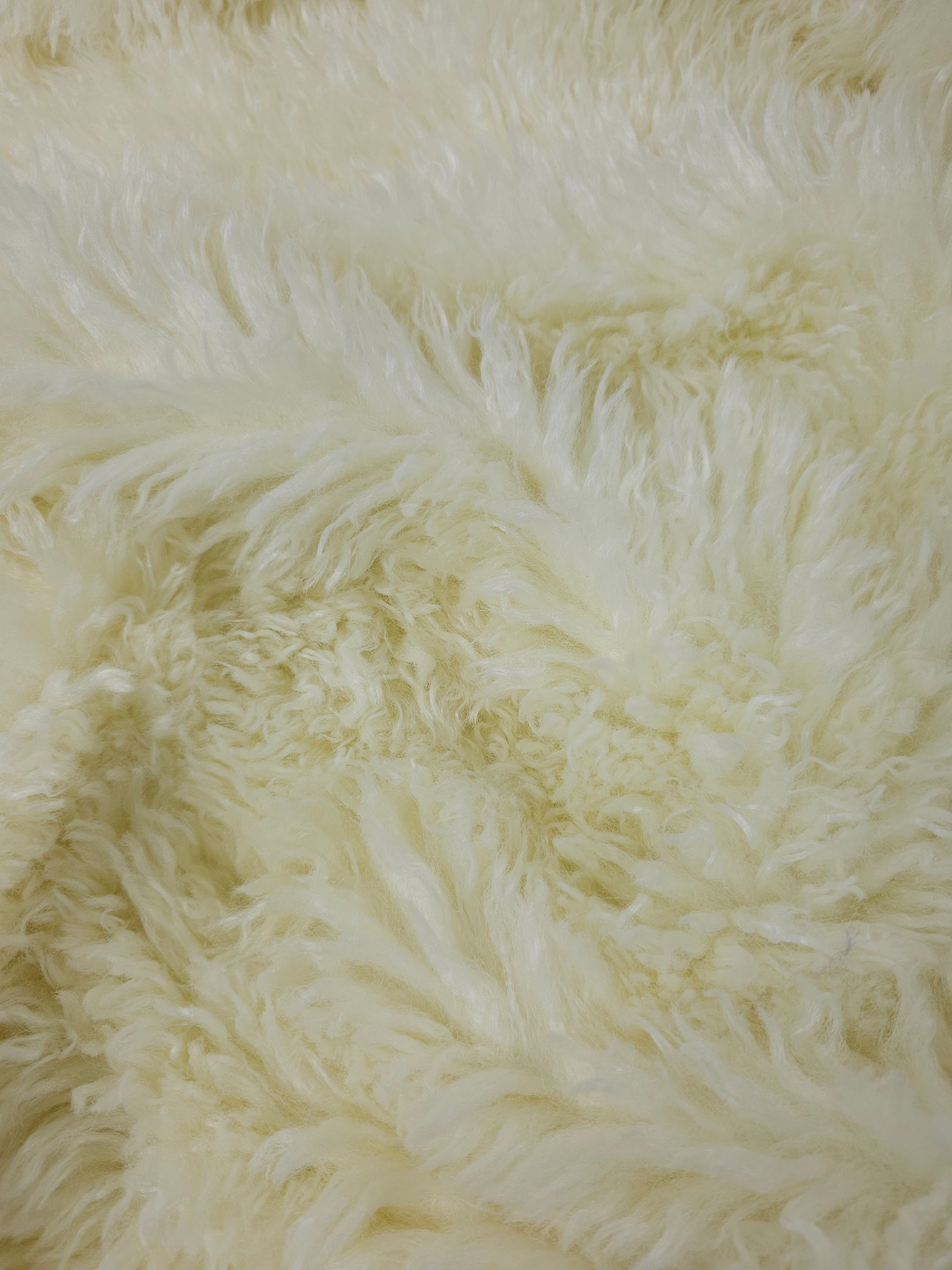 Ivory Cream Soft Shaggy Faux Fur