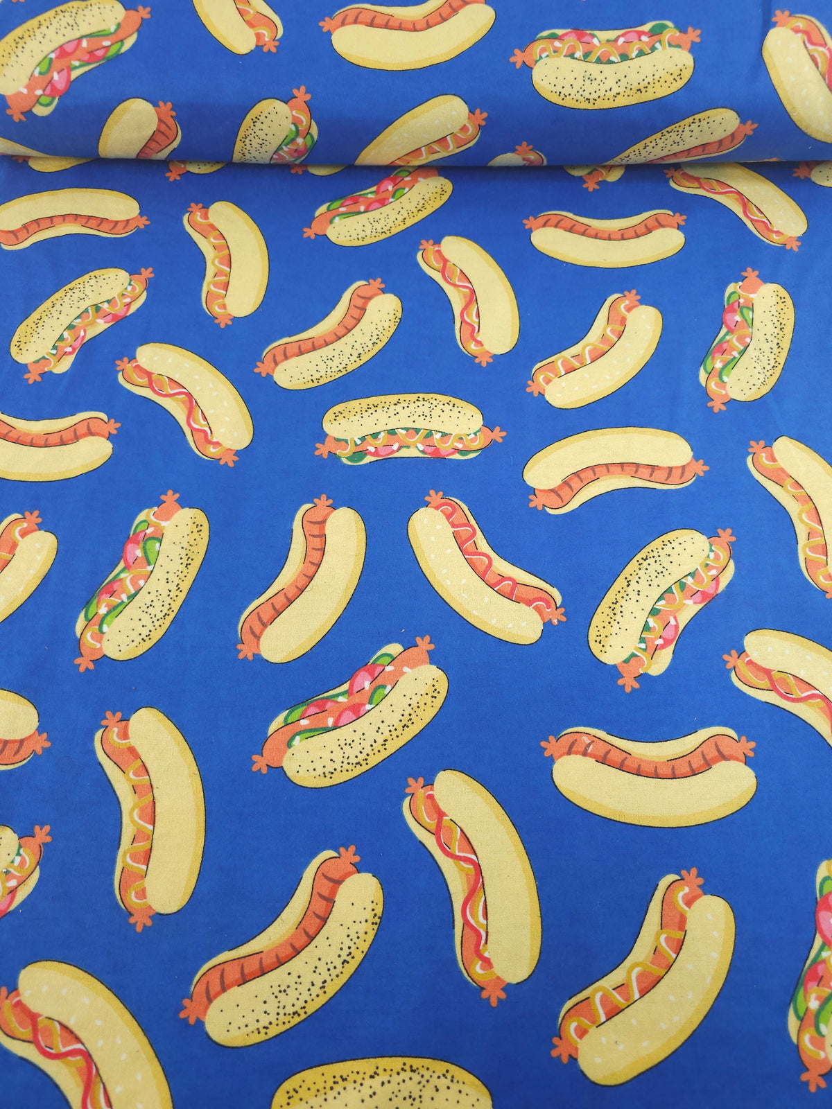 Tossed Hotdogs Lightweight Flannel Cotton