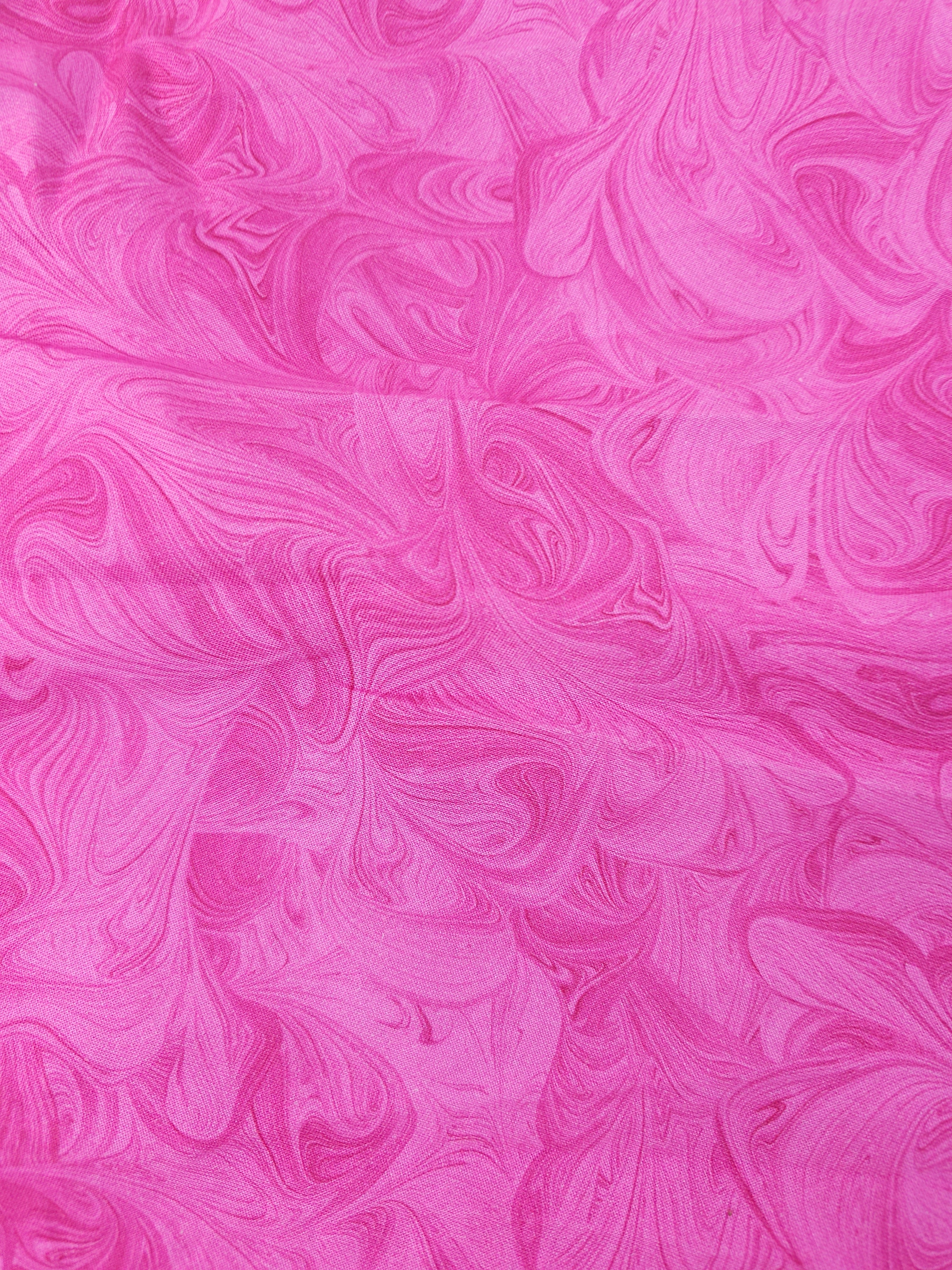 Very pink swirl Cotton- 2m piece