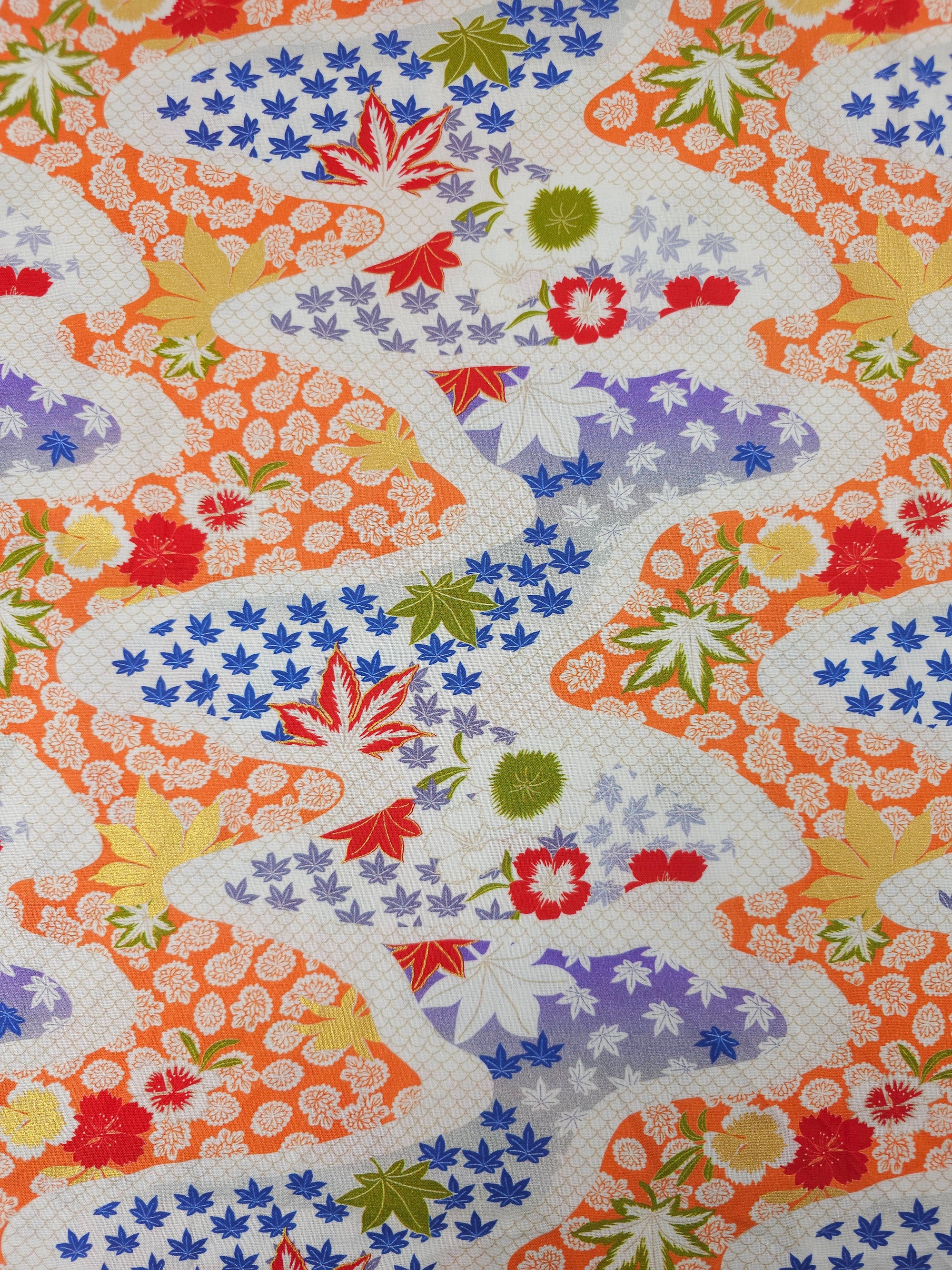 Oriental Serenity Leaf 100% Cotton
