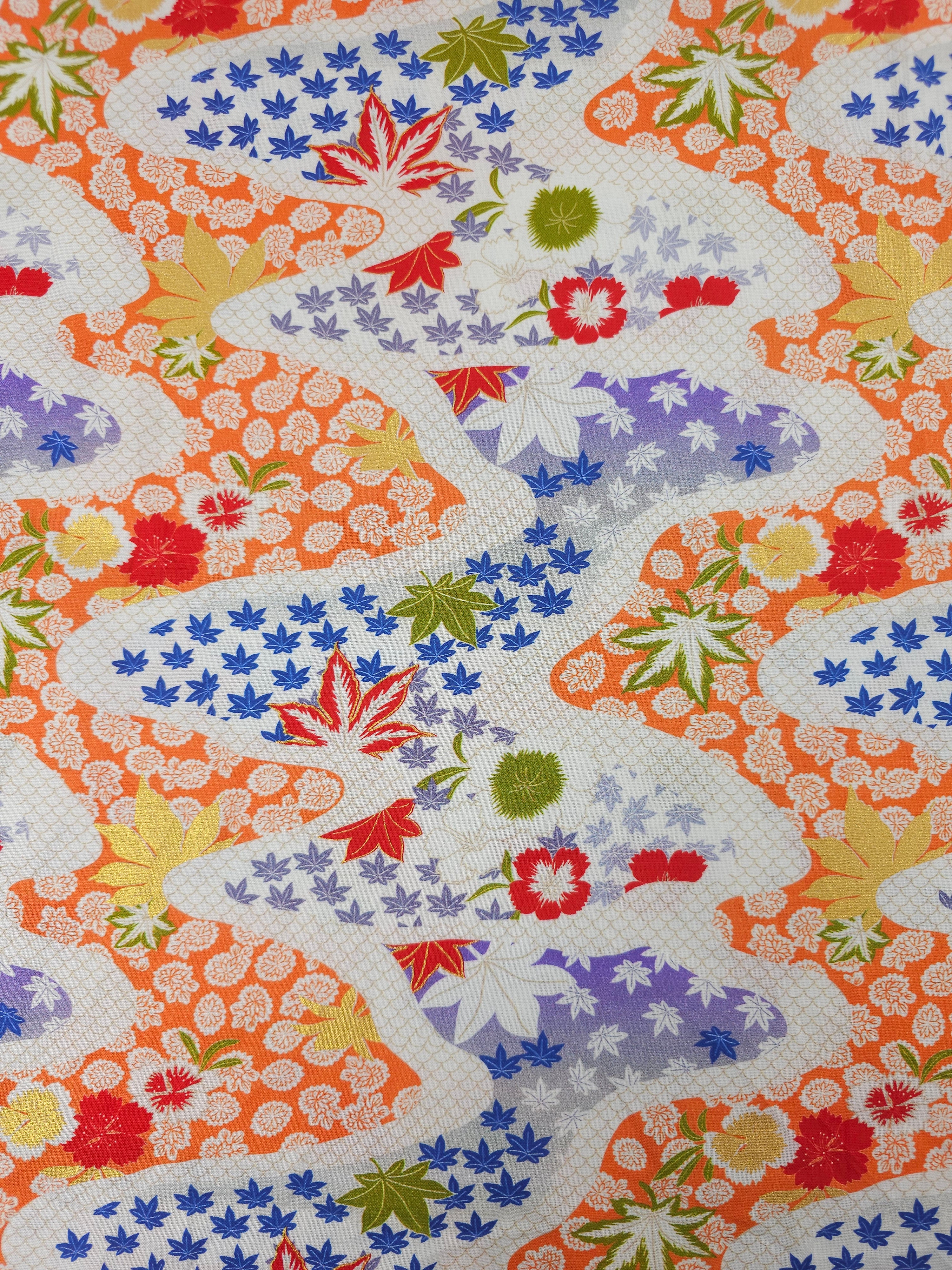 Oriental Serenity Leaf 100% Cotton