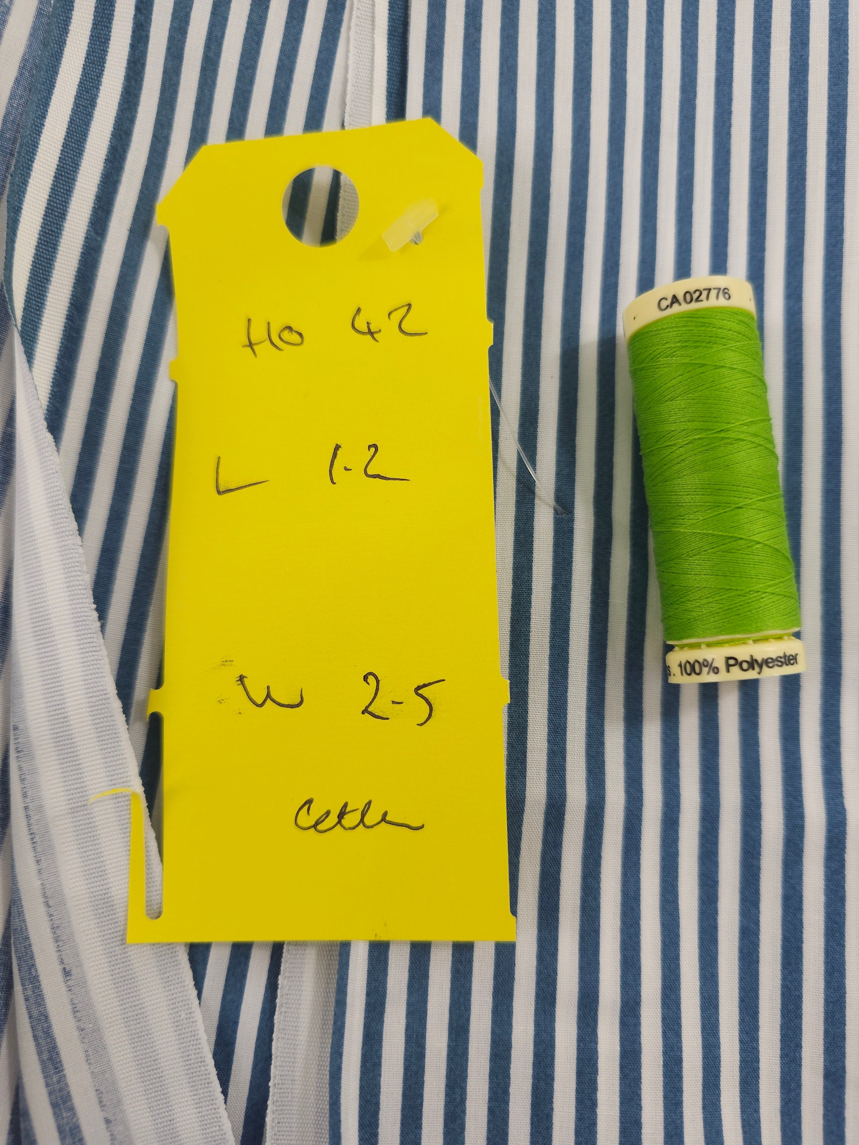 Navy stripe Cotton- 1.2m piece