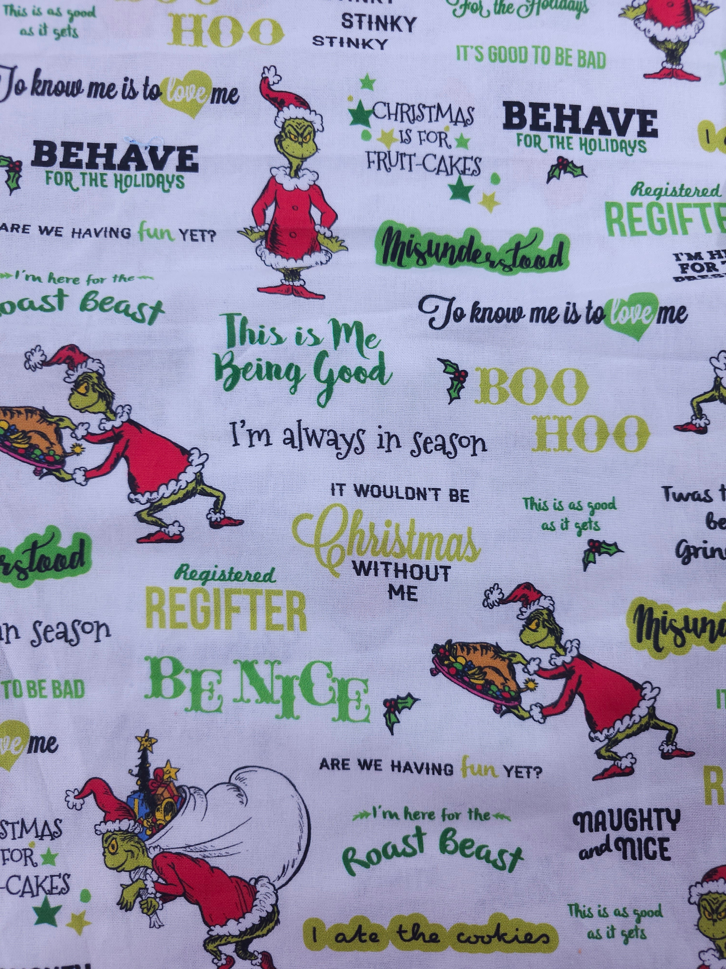 The grinch Cotton- 2.7m