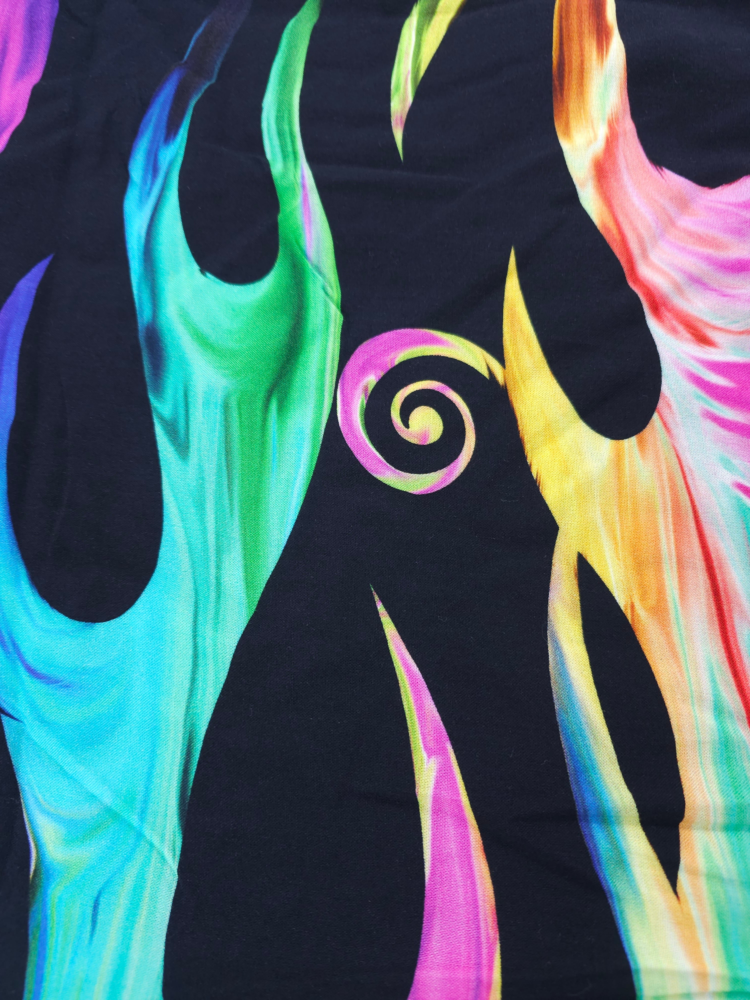 Rainbow flame Viscose- 4.5m piece