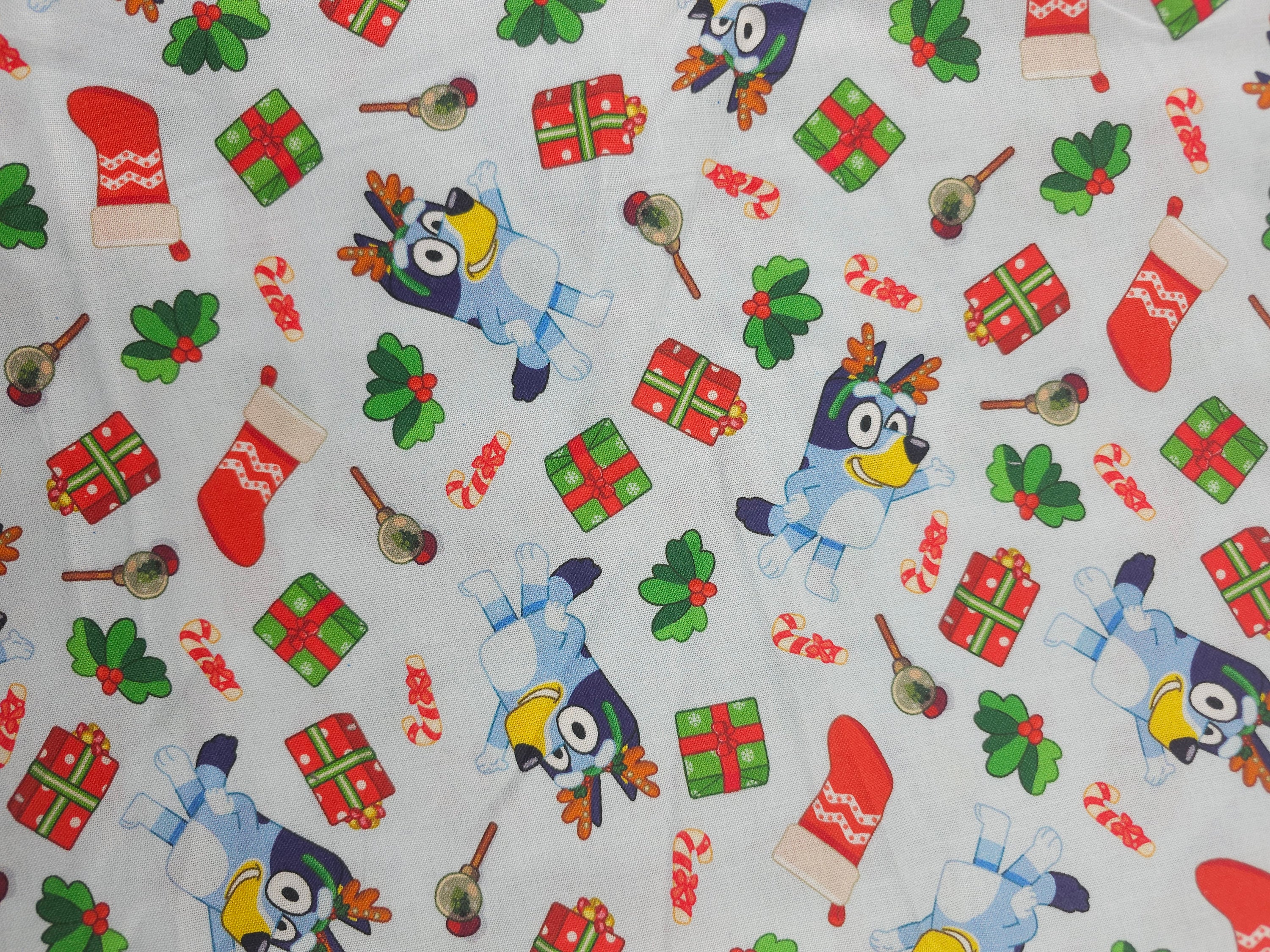 Bluey Christmas 100% Cotton - 1.4m