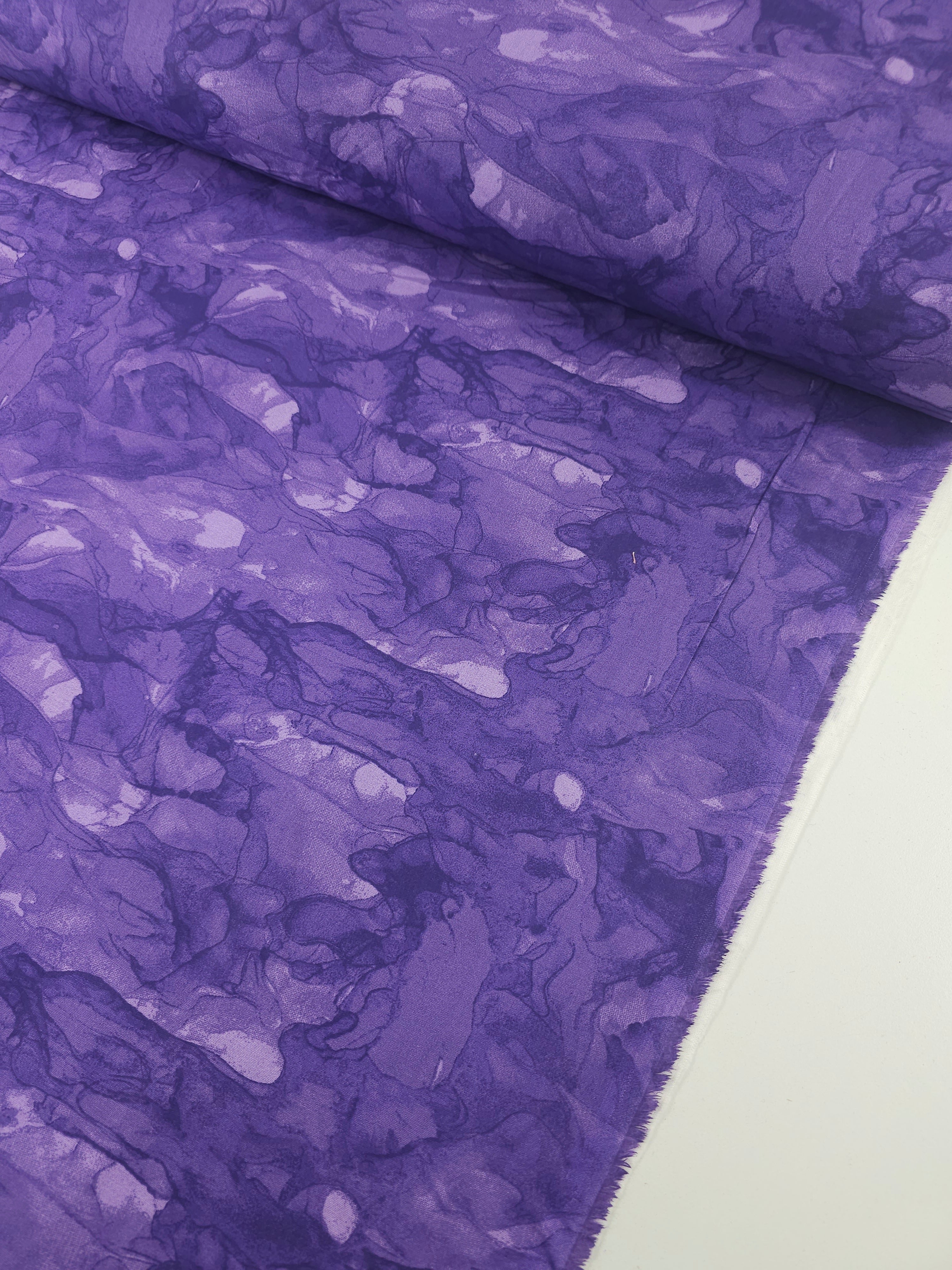 Deep Purple Marble Diffusion 100% Cotton
