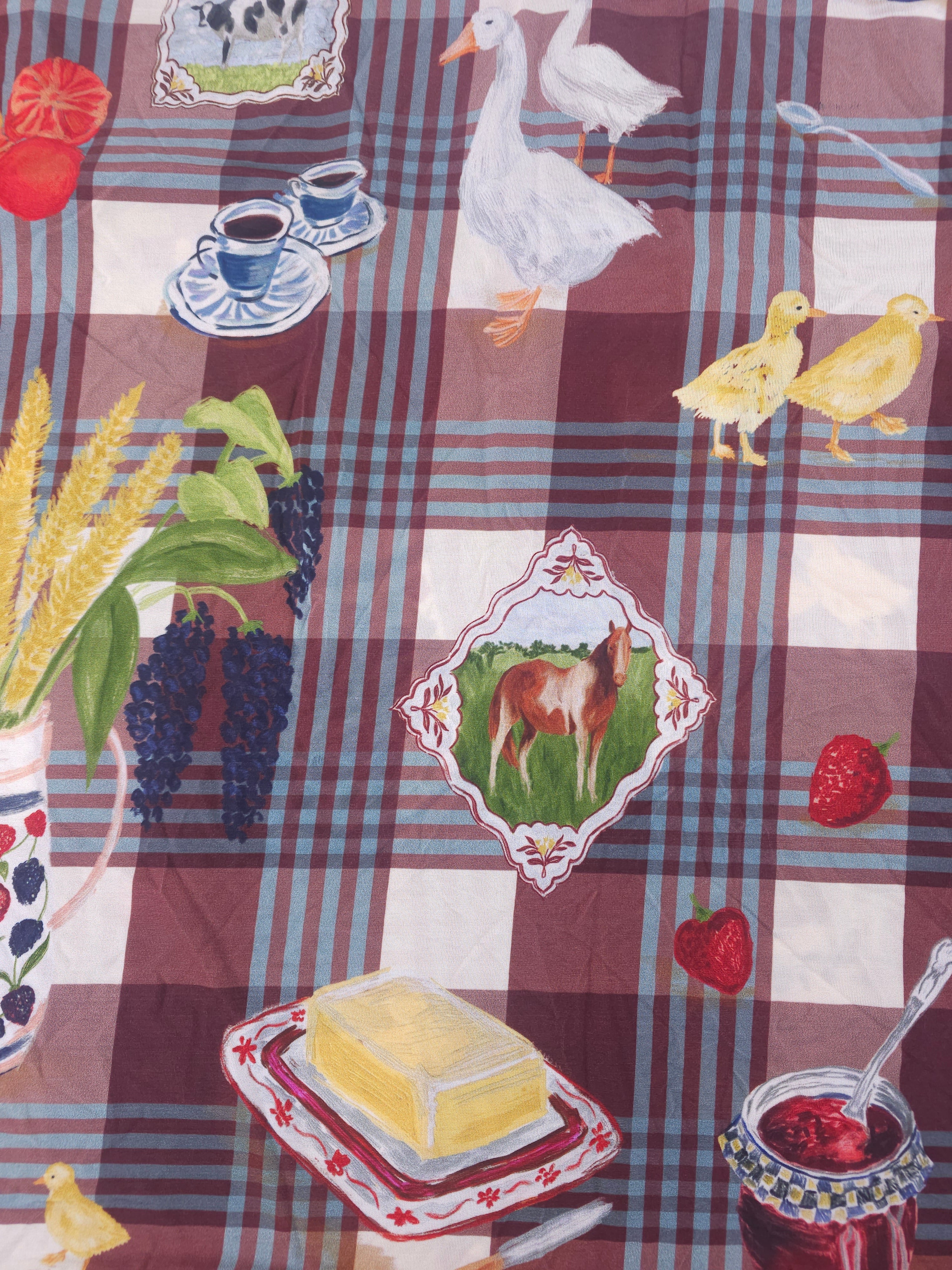 Farmyard picnic Rayan jersey- 1.3m piece