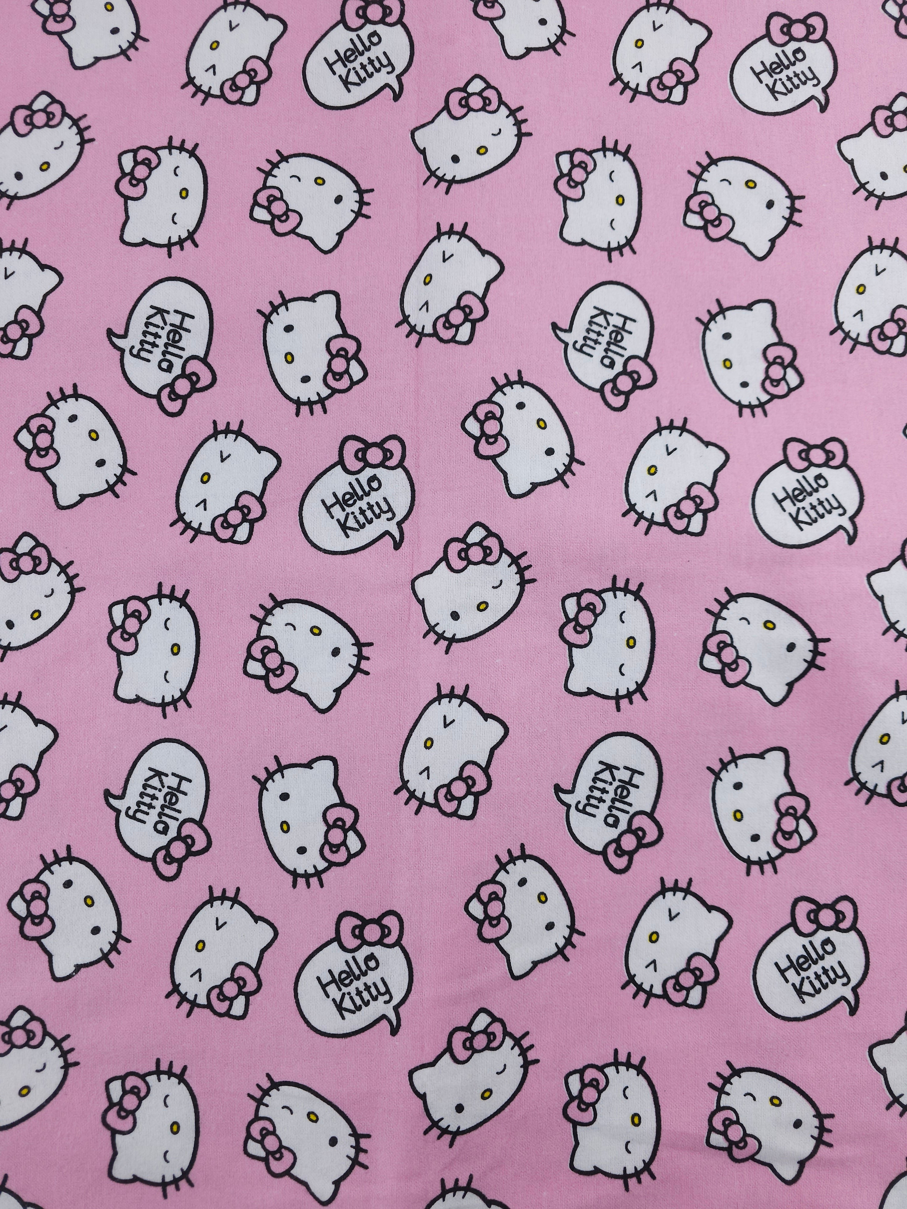 Hello Kitty Kawaii Flannel Cotton - 1m Piece