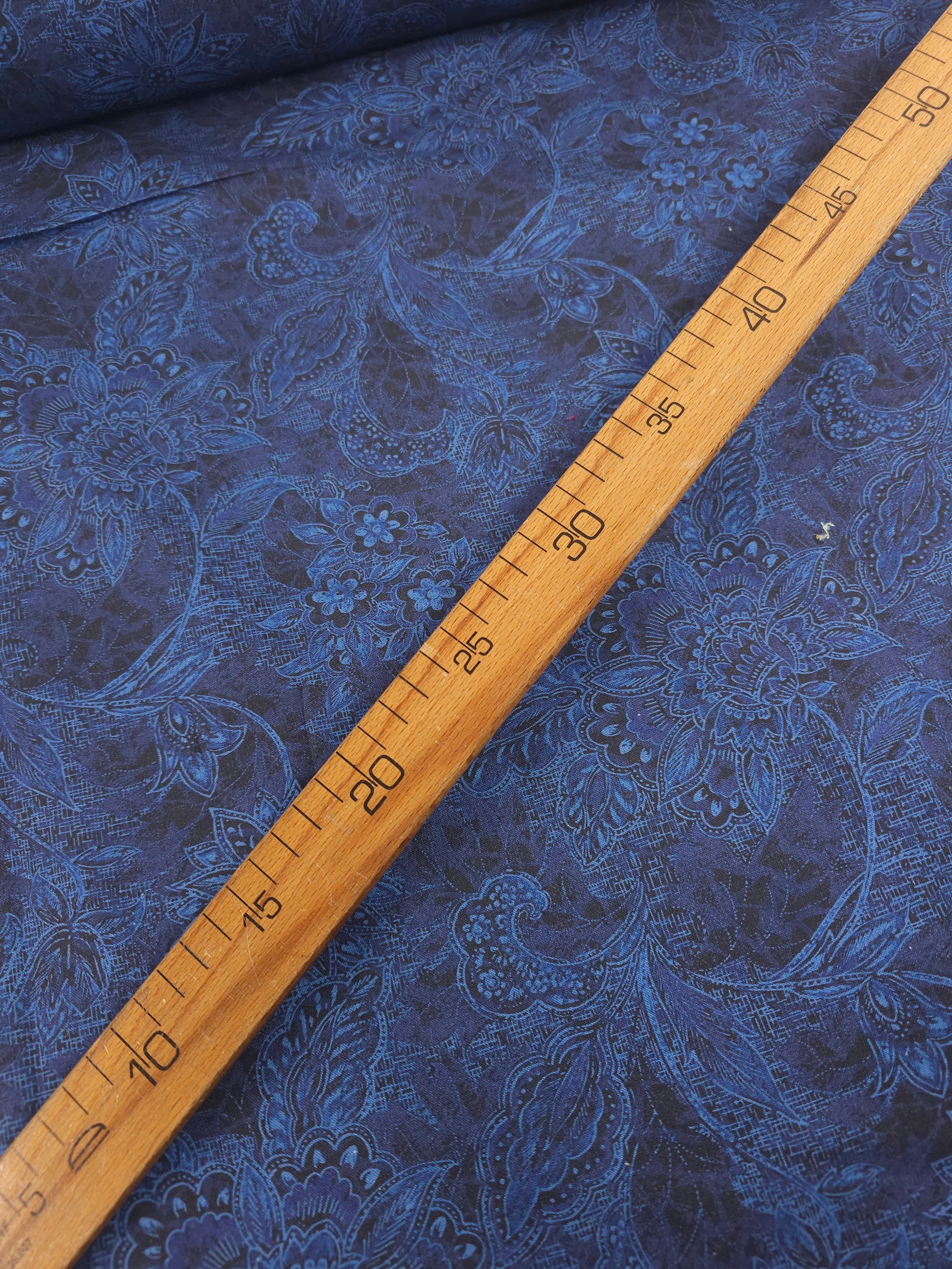 Indigo Navy Majestic Paisley 100% Cotton 118” *EXTRA WIDE*