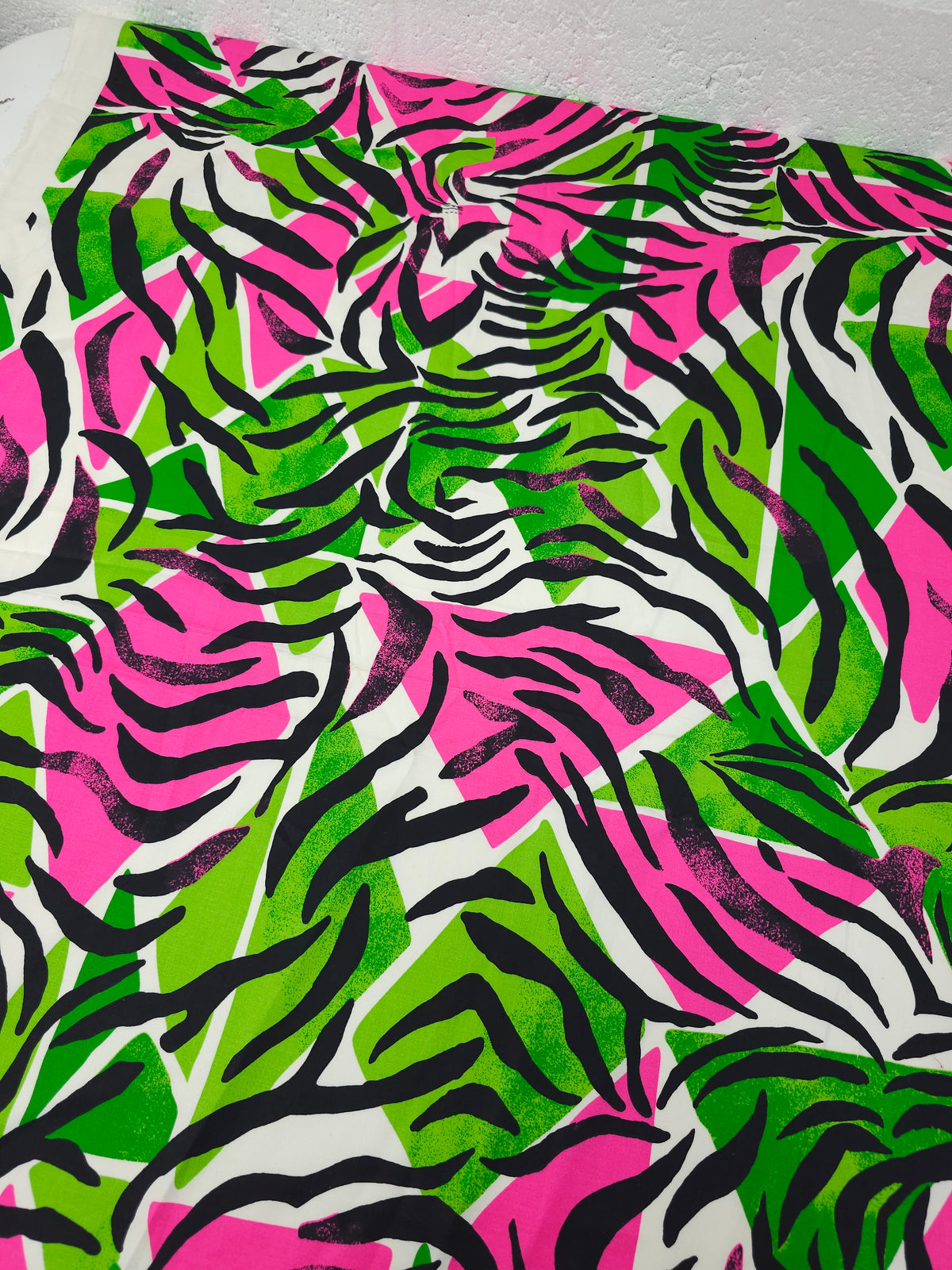 Neon Pink/Green Tiger Stripe Lightweight Cotton Sateen - Lilly Pulitzer