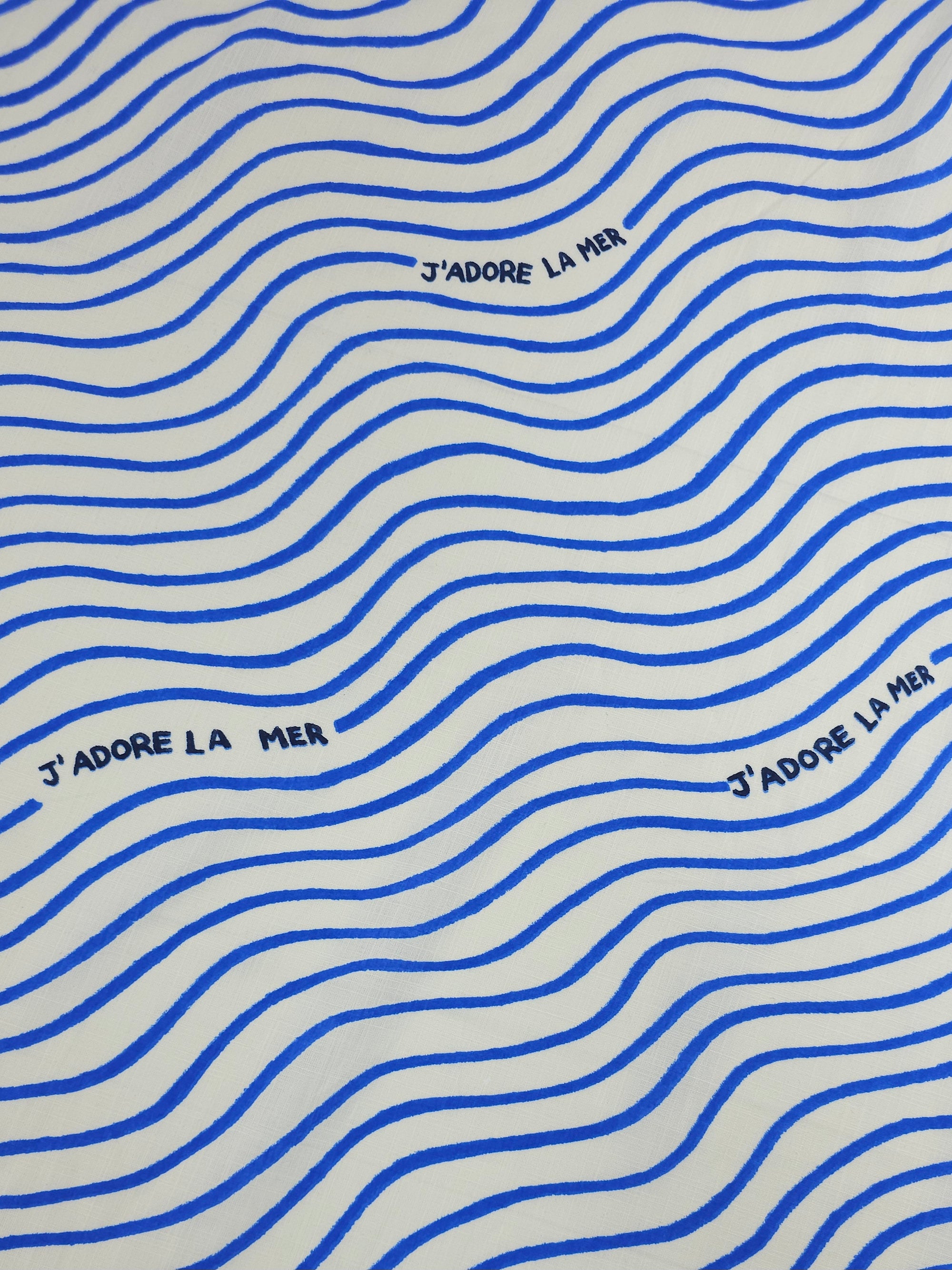 J'adore La Mer Blue Wave Viscose Linen